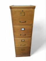 A modern oak filing cabinet, of five drawers, 127.