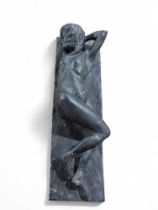A painted plaster figure of a reclining nude, 59cm