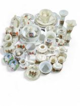 A quantity of crested china including Arcadia moto