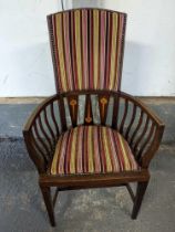 An Arts & Crafts high backed occasional armchair,