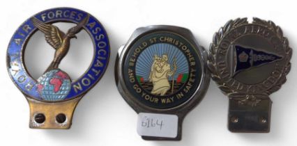 A Royal Air Force Association enamelled car badge;