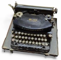 An early Blick typewriter with qwerty keyboard, in