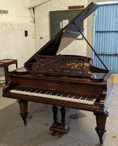 A late Victorian C Bechstein boudoir grand piano,