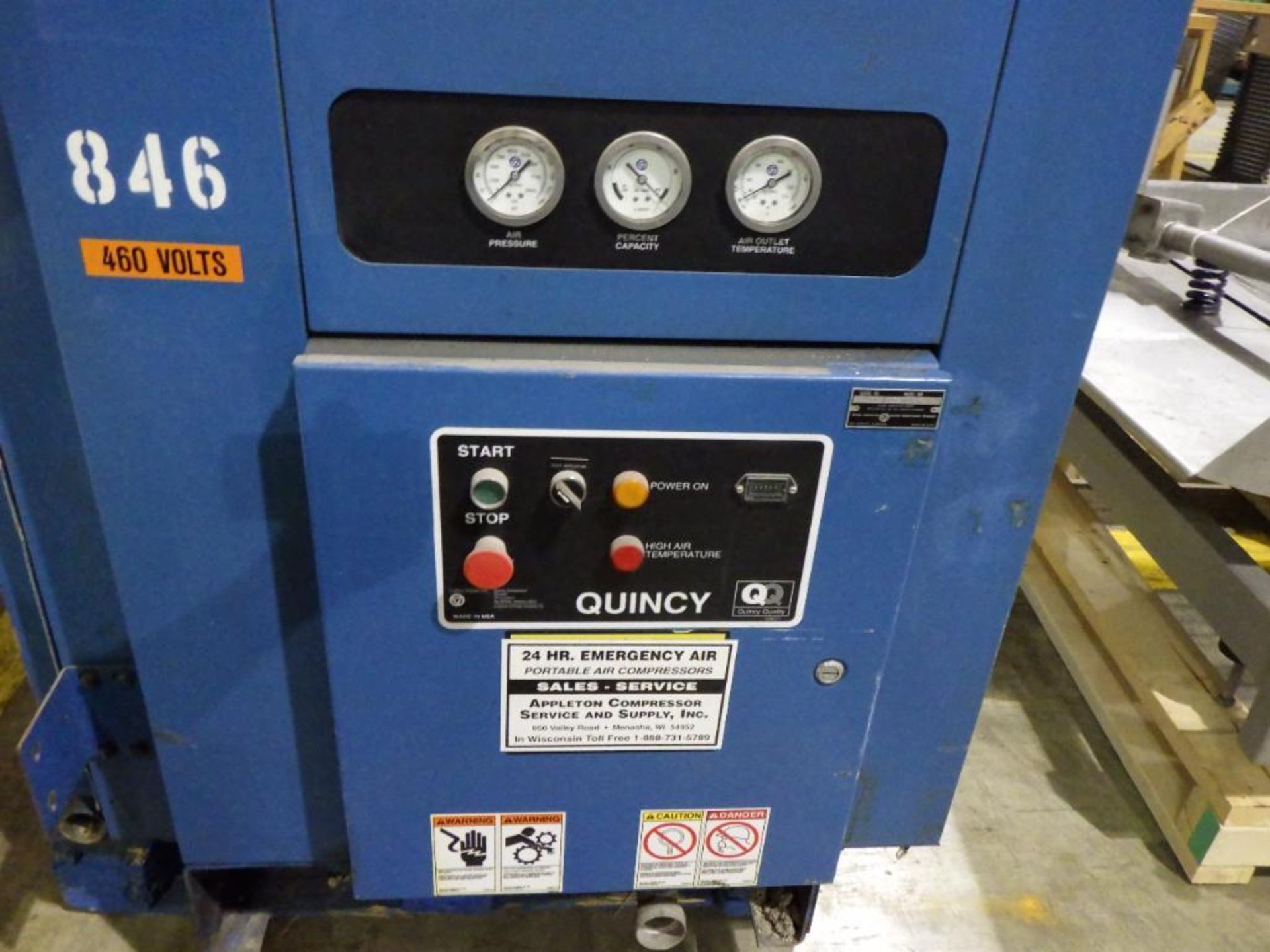 Quincy 50 hp air compressor - Image 6 of 16