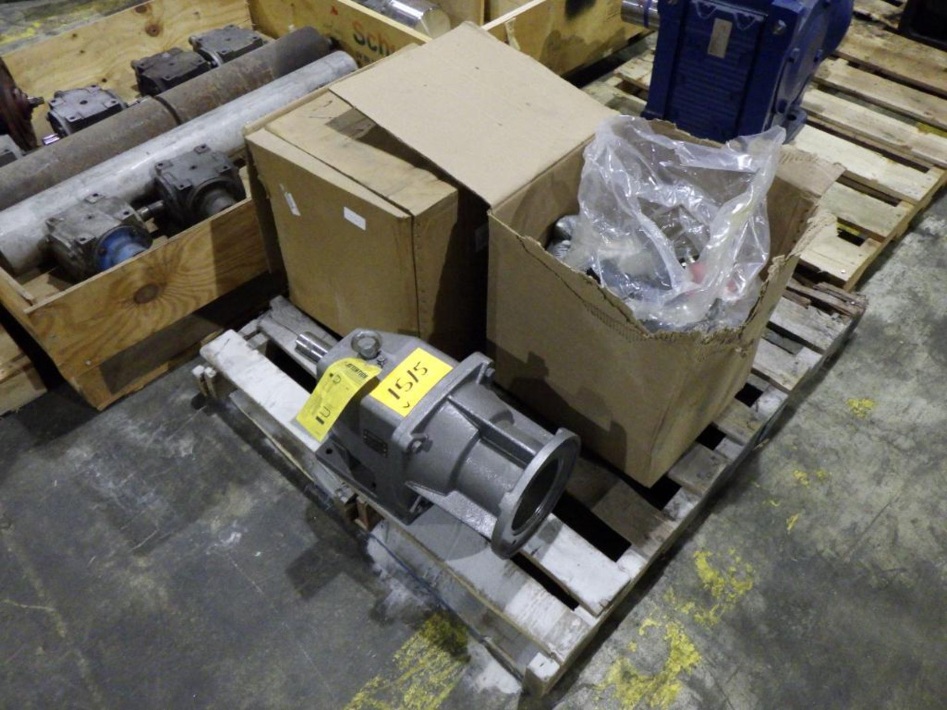 Pallet of New pumps and gear motor