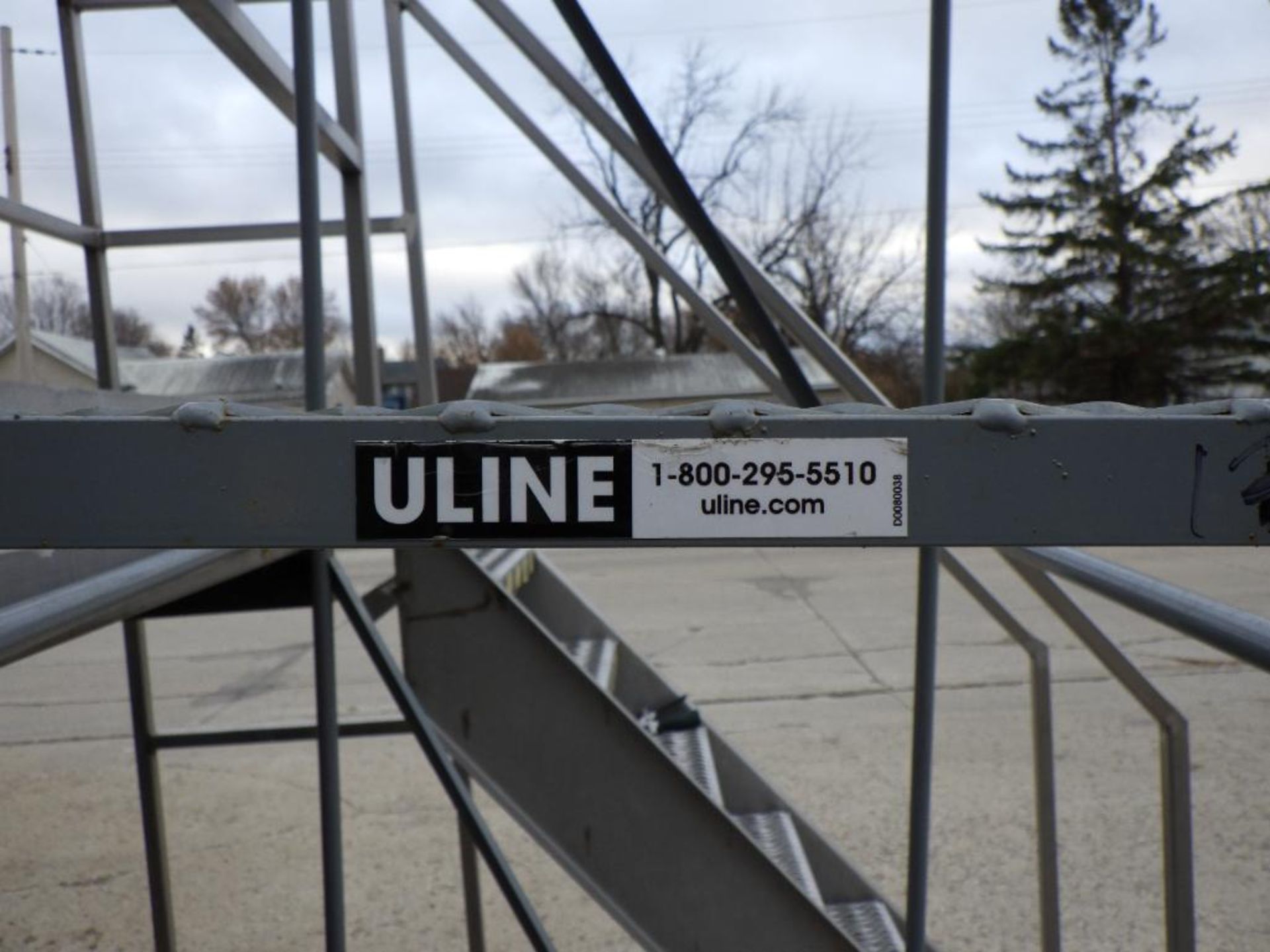 Uline 12-step rolling warehouse ladder - Image 4 of 5