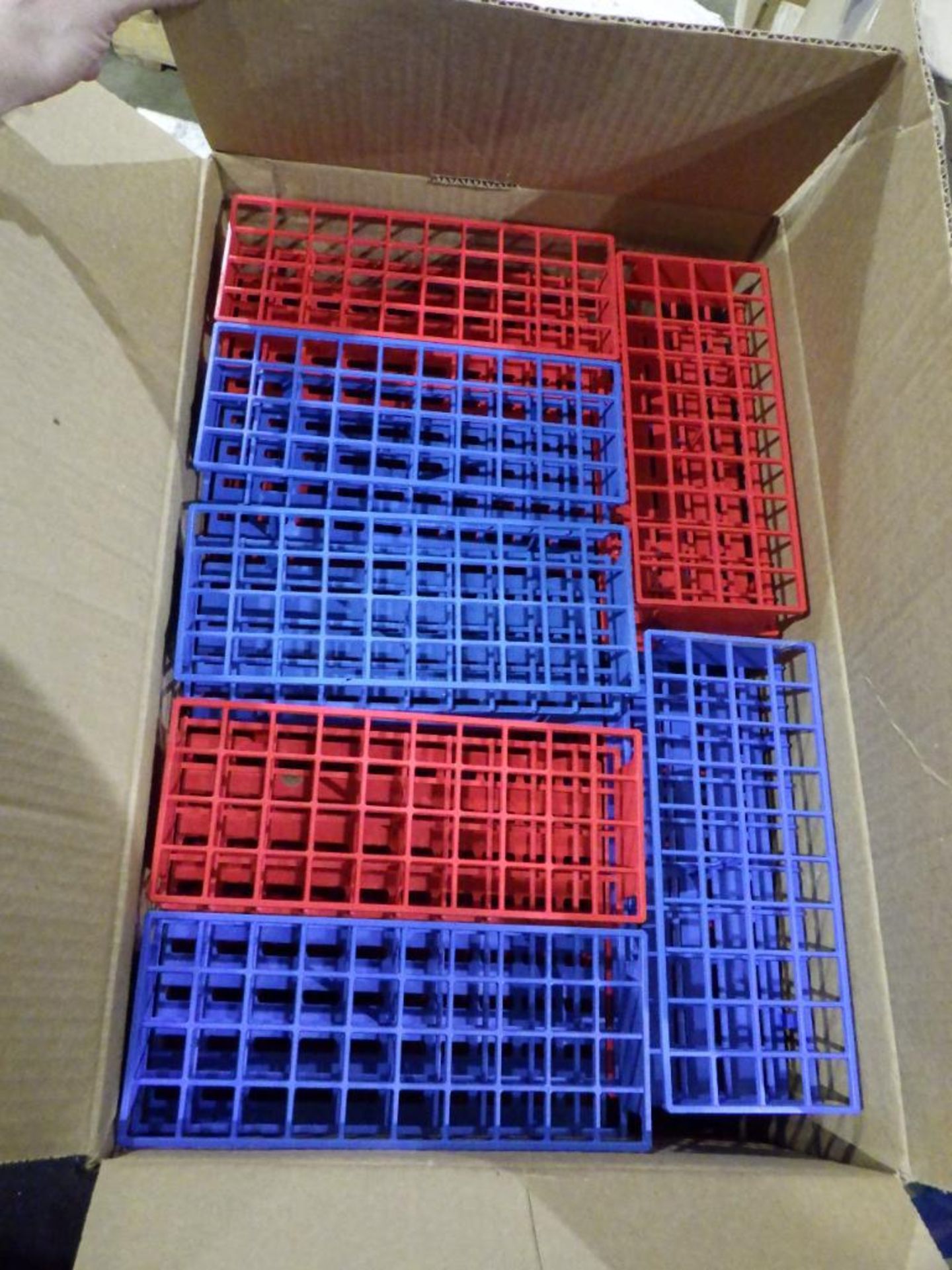 Pallet of assorted lab equipment including tube racks - Image 2 of 11