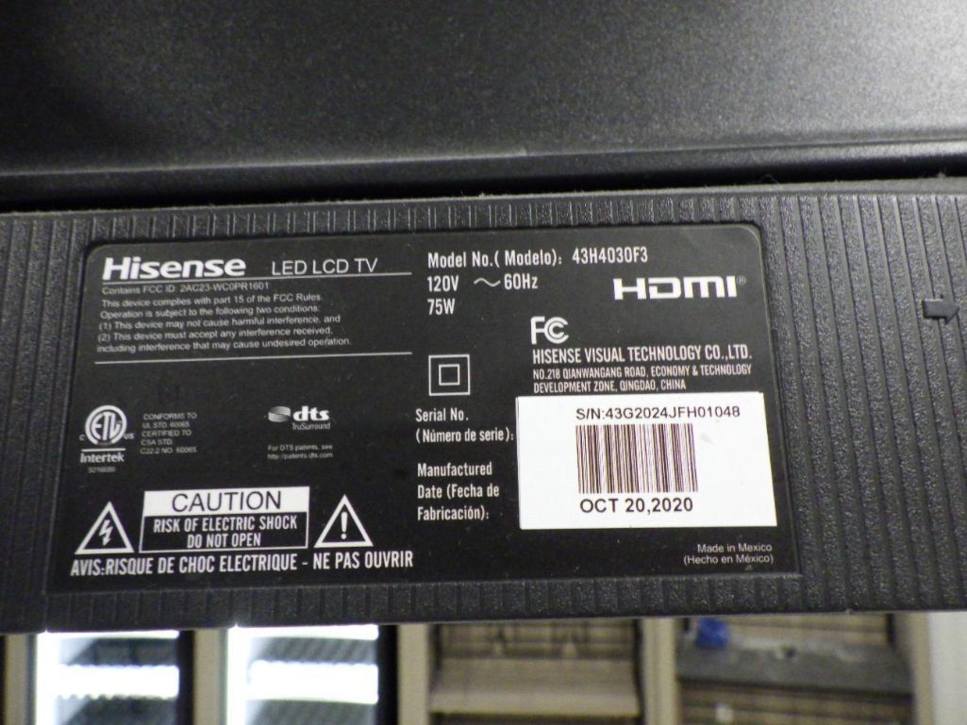 Hisense 42 in. led lcd tv - Image 5 of 5