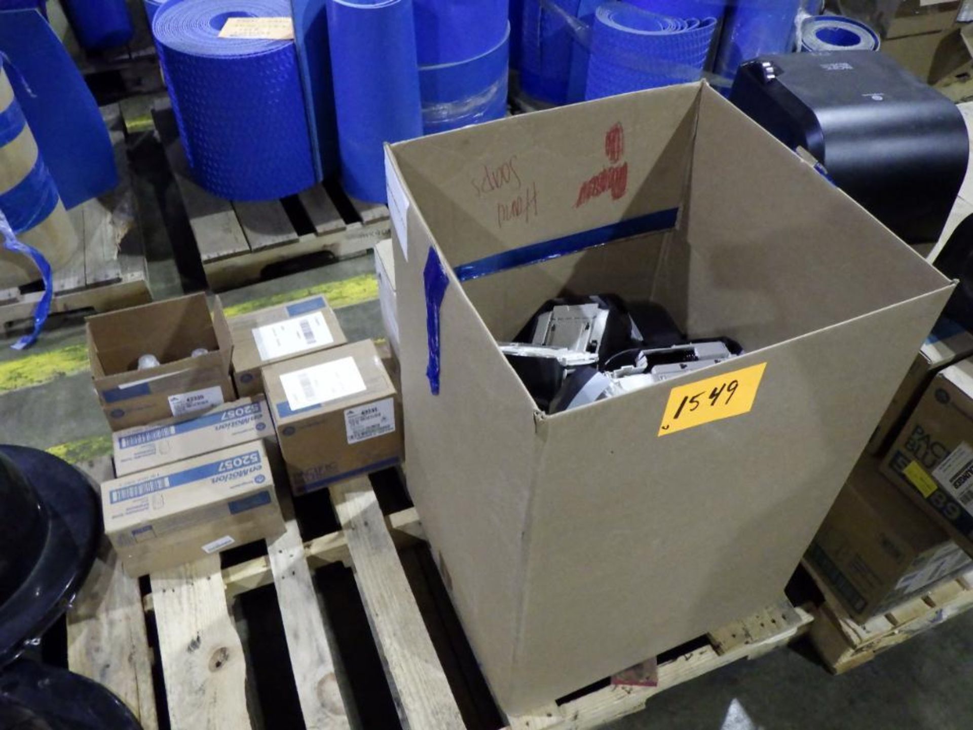 Pallet of soap dispensers and foam hand sanitizer