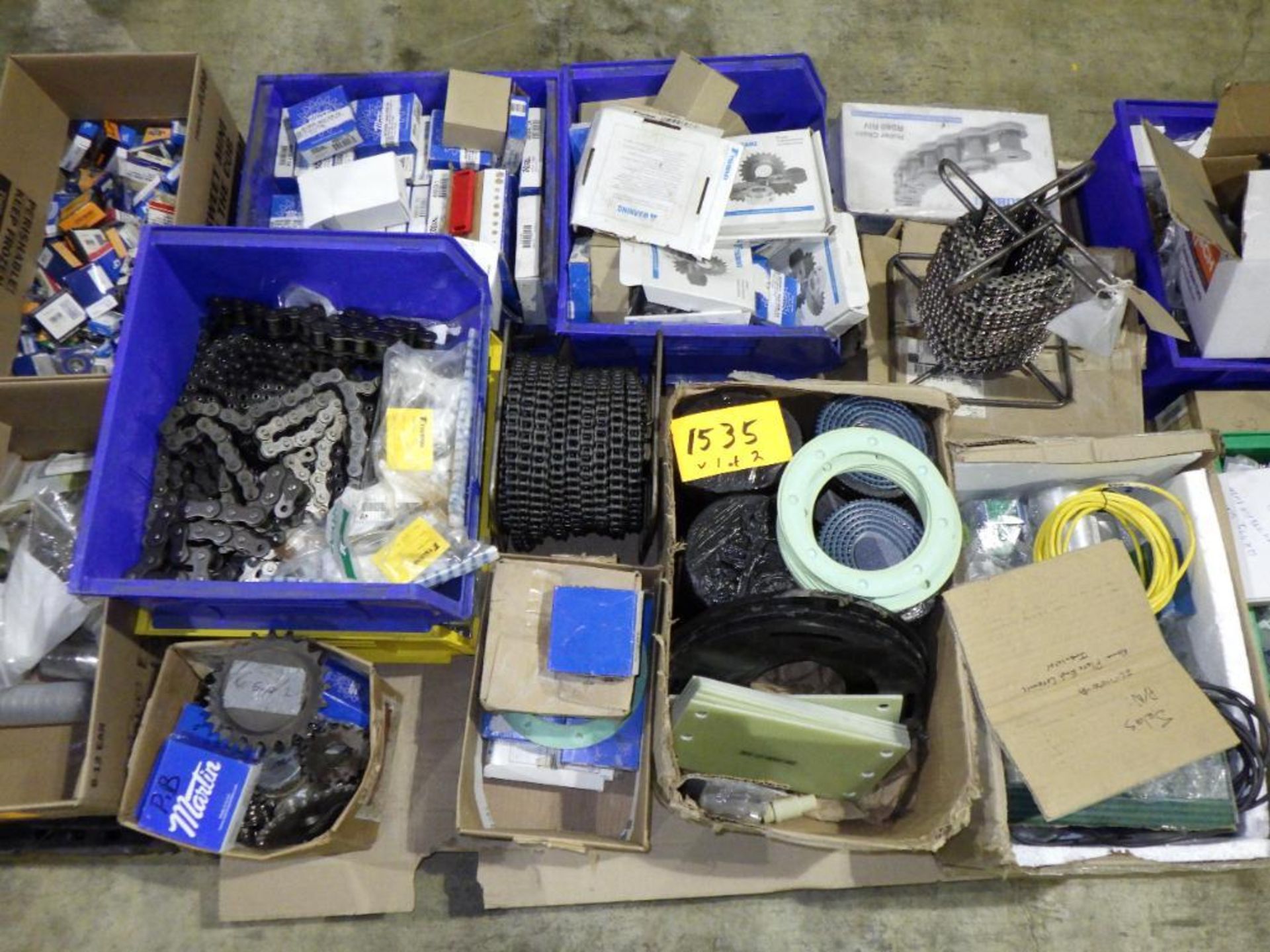 (2) Pallets of assorted MRO parts including chains - Image 2 of 15