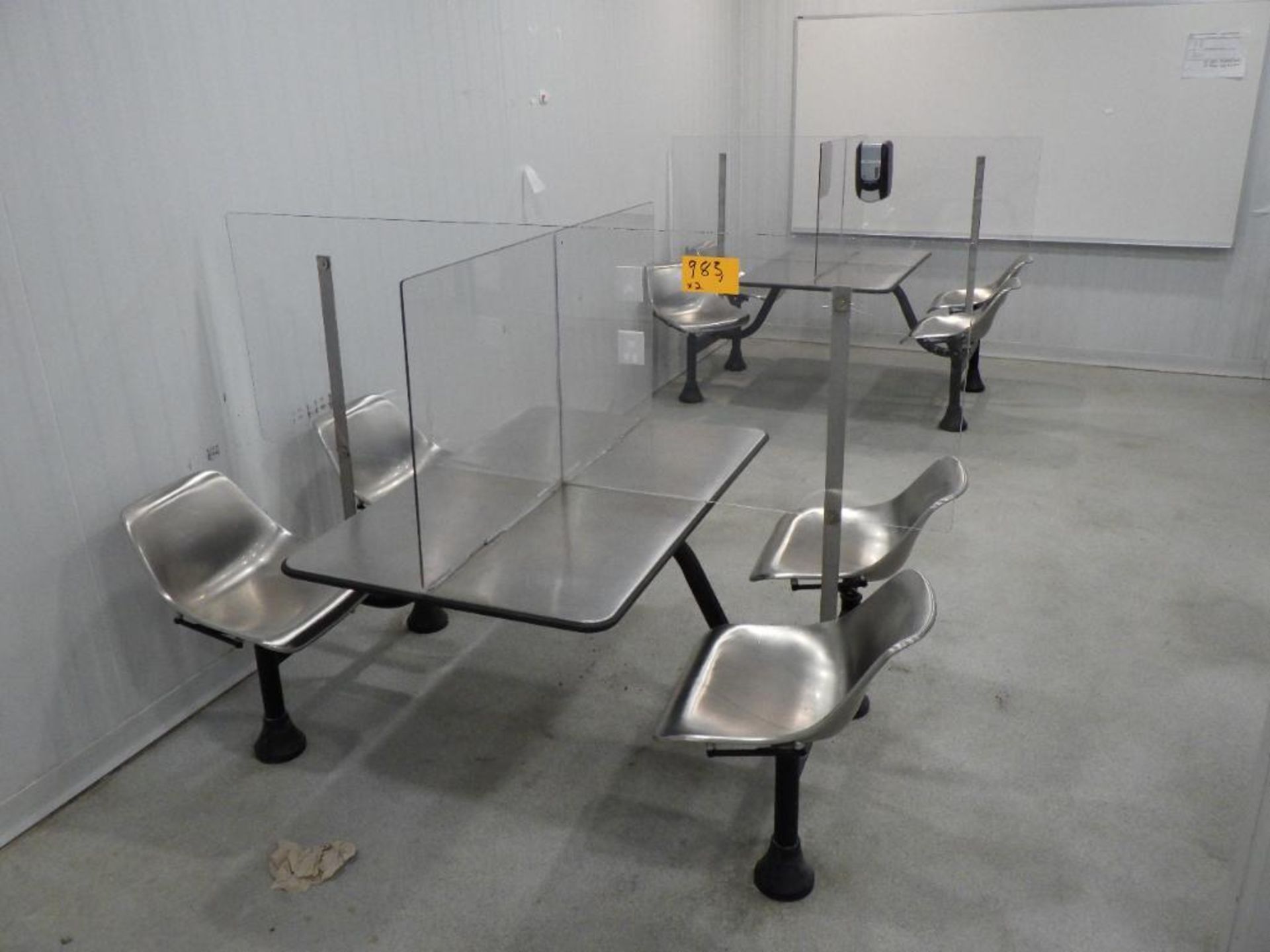 (2) four-place breakroom tables