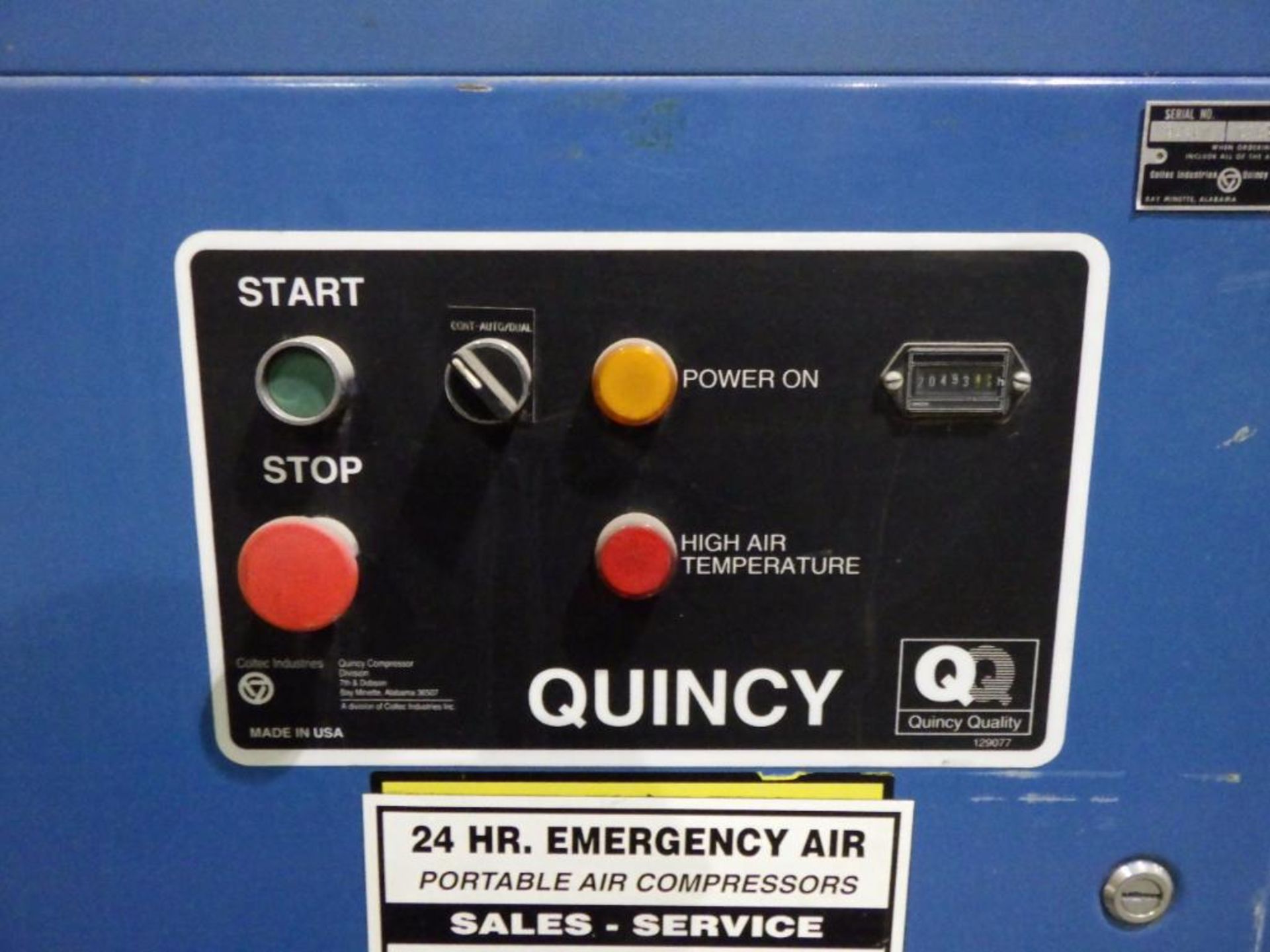 Quincy 50 hp air compressor - Image 7 of 16