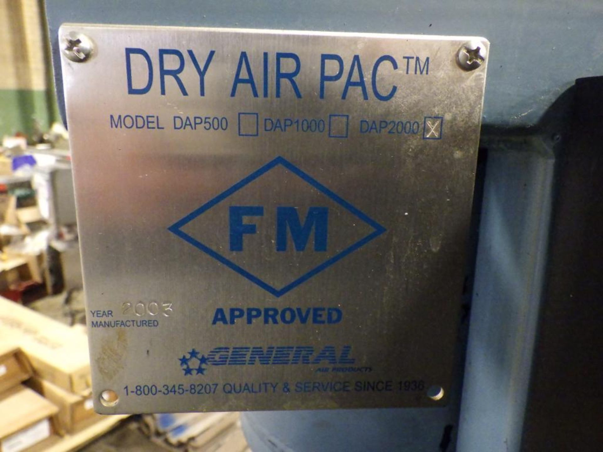 2003 General Air Products air compressor with dryer - Image 9 of 12