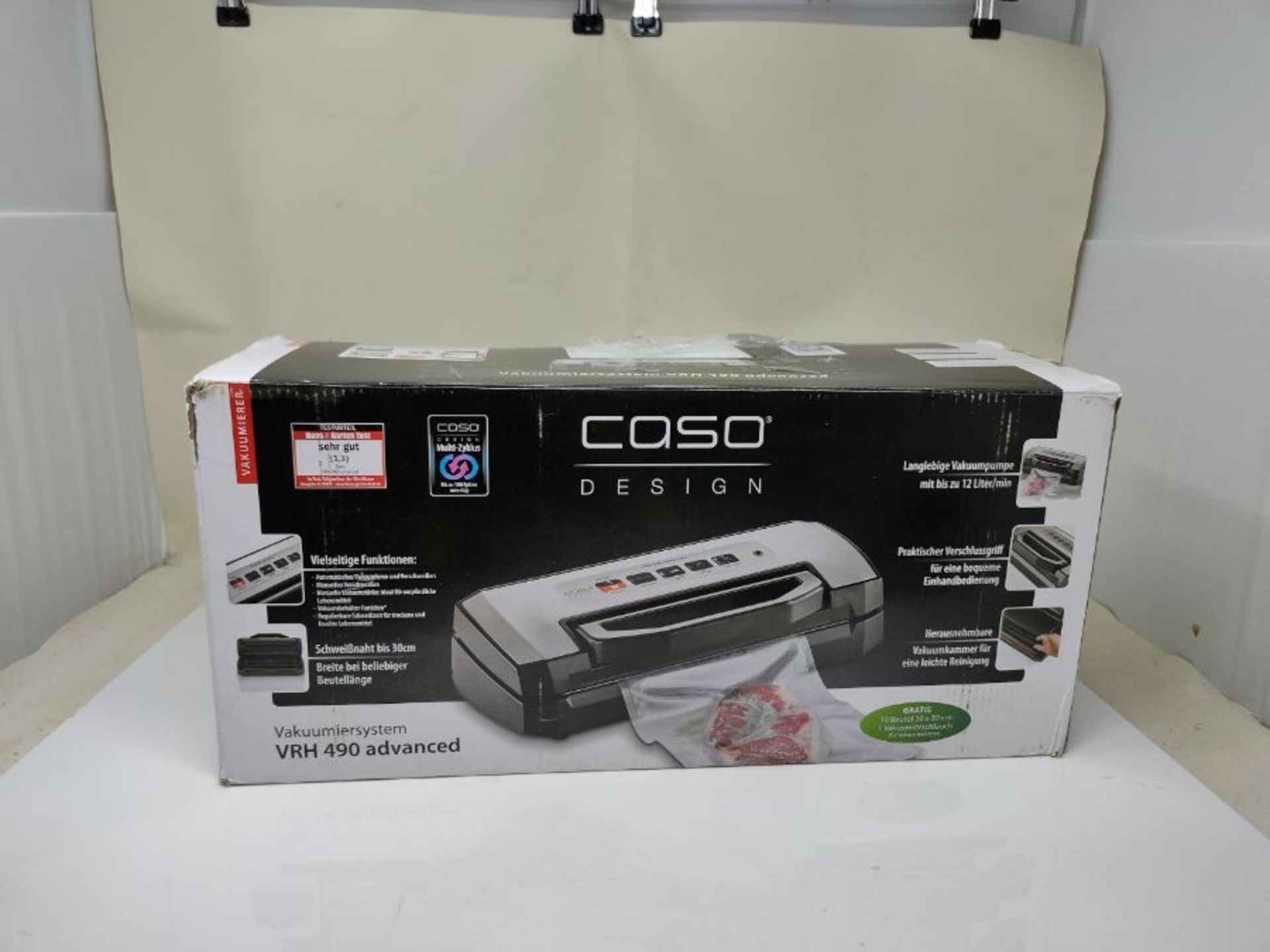 RRP £91.00 CASO Advanced Vacuum Sealer - Film Sealing Device - Extend the Shelf Life of Your Food - Image 2 of 3