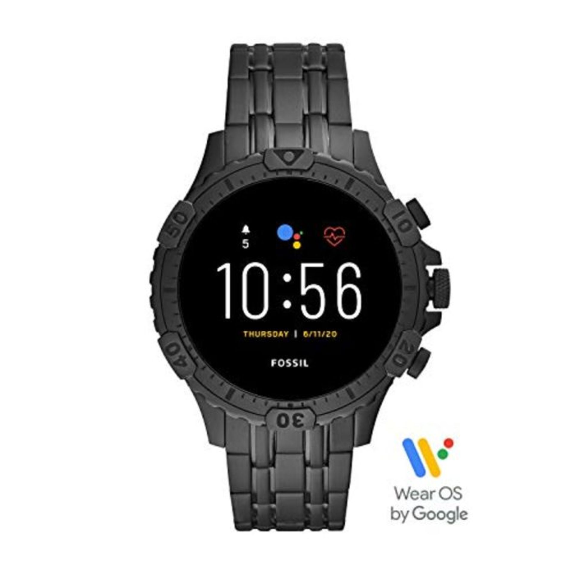 RRP £205.00 Fossil Men's Touchscreen Connected Smartwatch with Stainless Steel Strap FTW4038