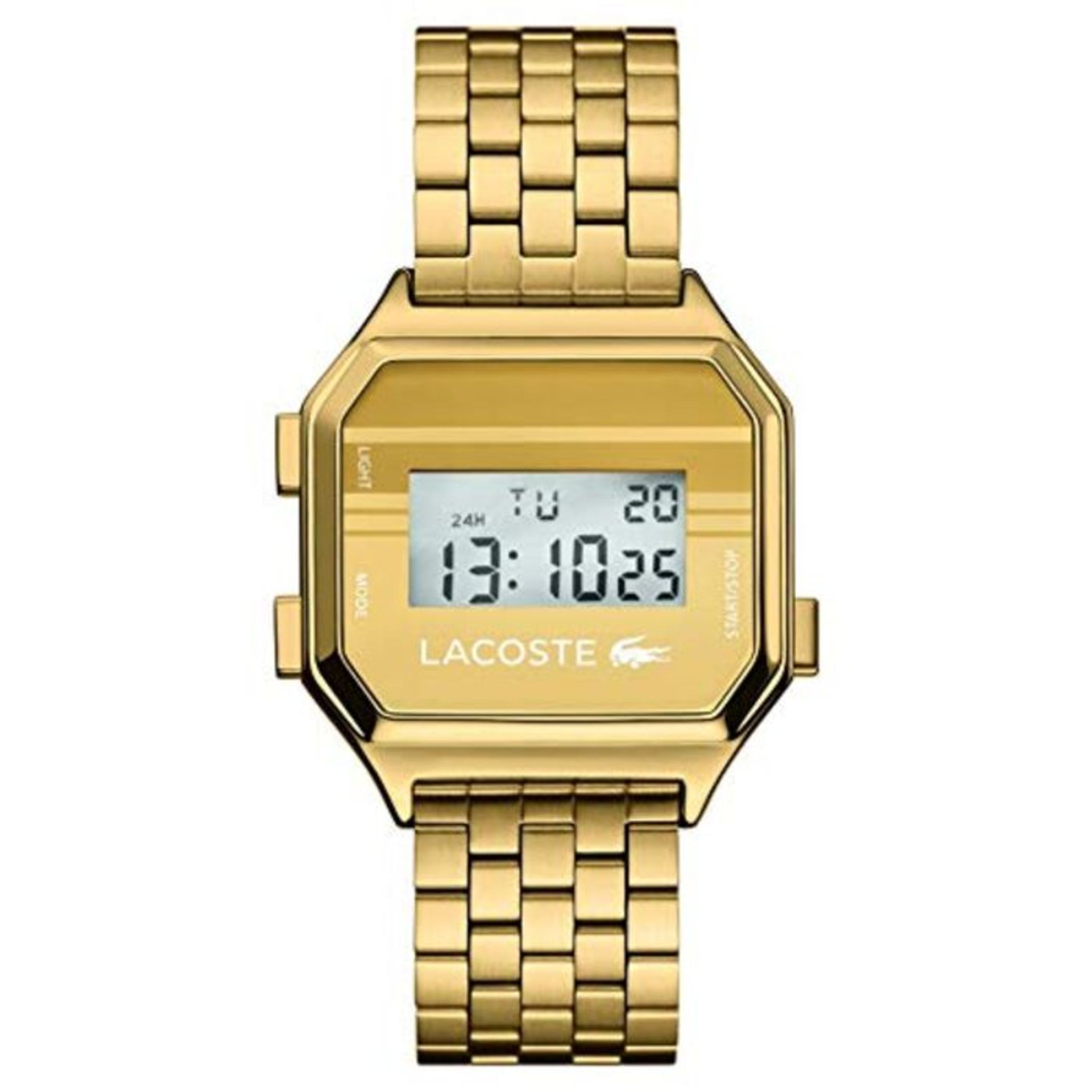 RRP £138.00 Lacoste Unisex Digital Quartz Watch with Stainless Steel Strap 2020138