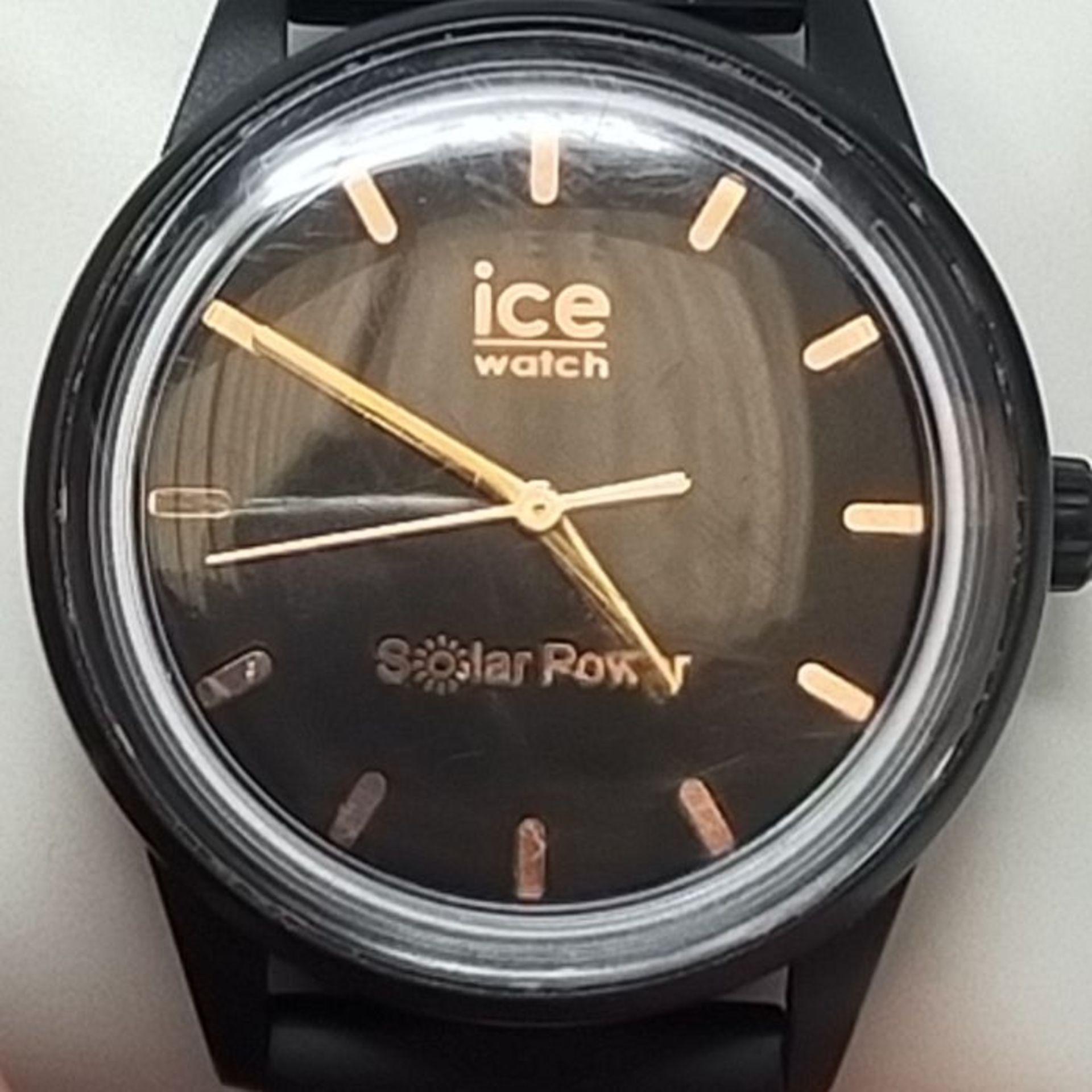 RRP £79.00 Ice-Watch - ICE Solar Power Black rose-Gold - Women's Wristwatch with Silicon Strap - - Image 3 of 3