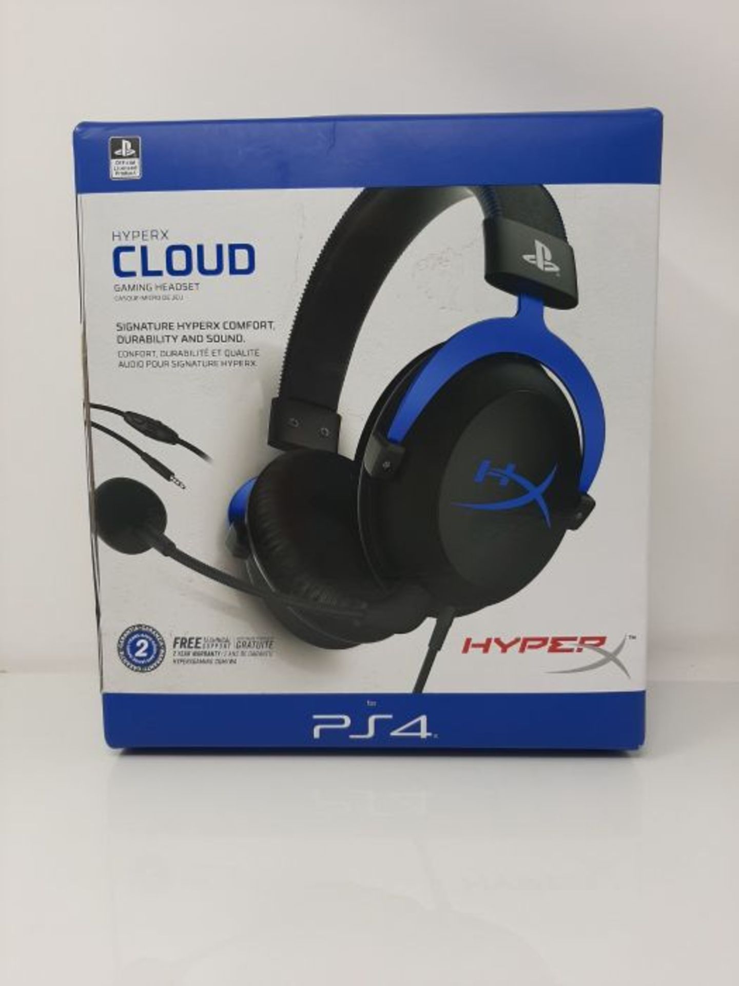 RRP £51.00 HyperX HX-HSCLS-BL Cloud for PS4 - Gaming headset, Officially licensed for PS4, Compat - Image 2 of 3