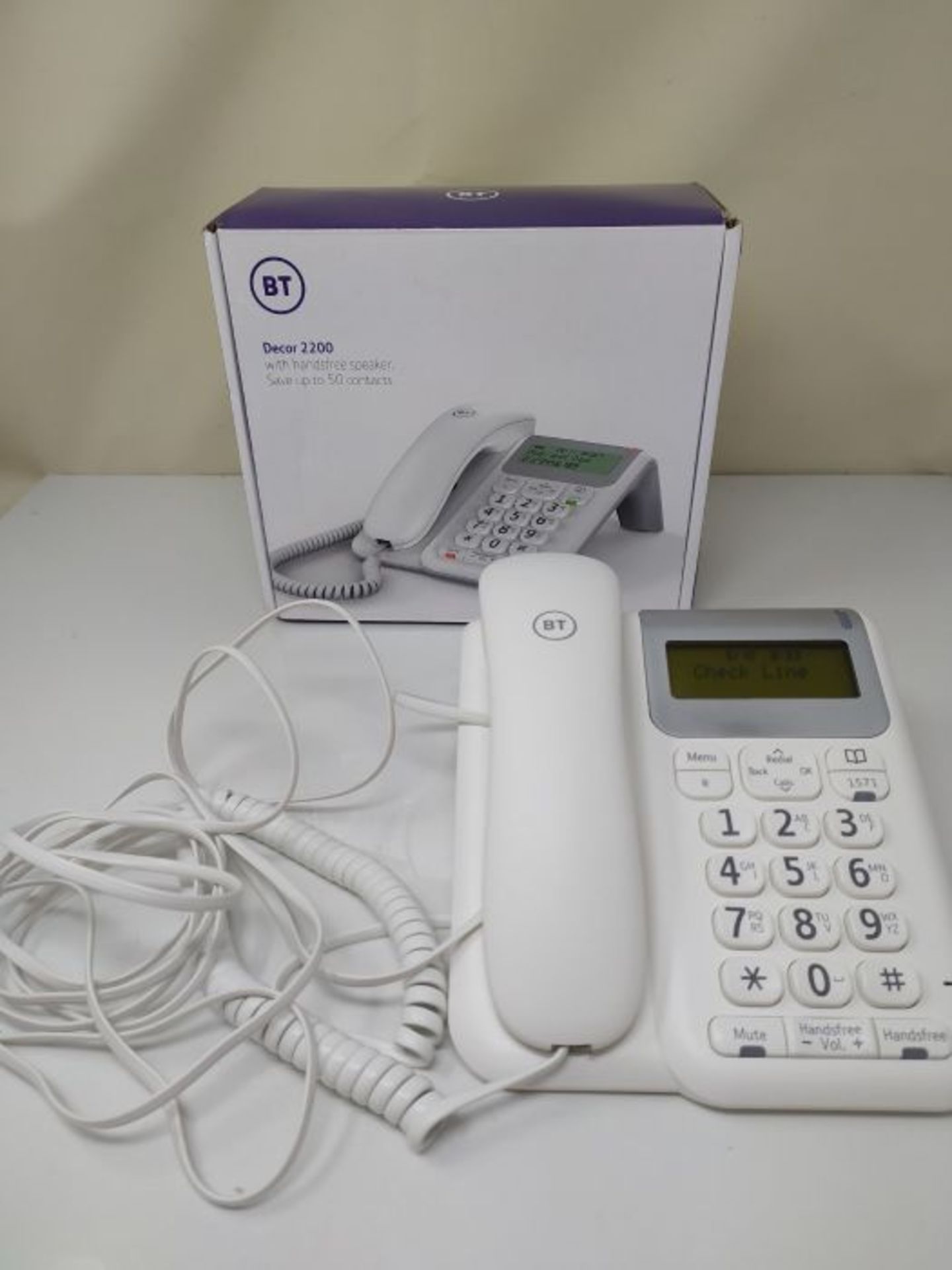 BT Decor Corded Telephone, White - Image 2 of 2
