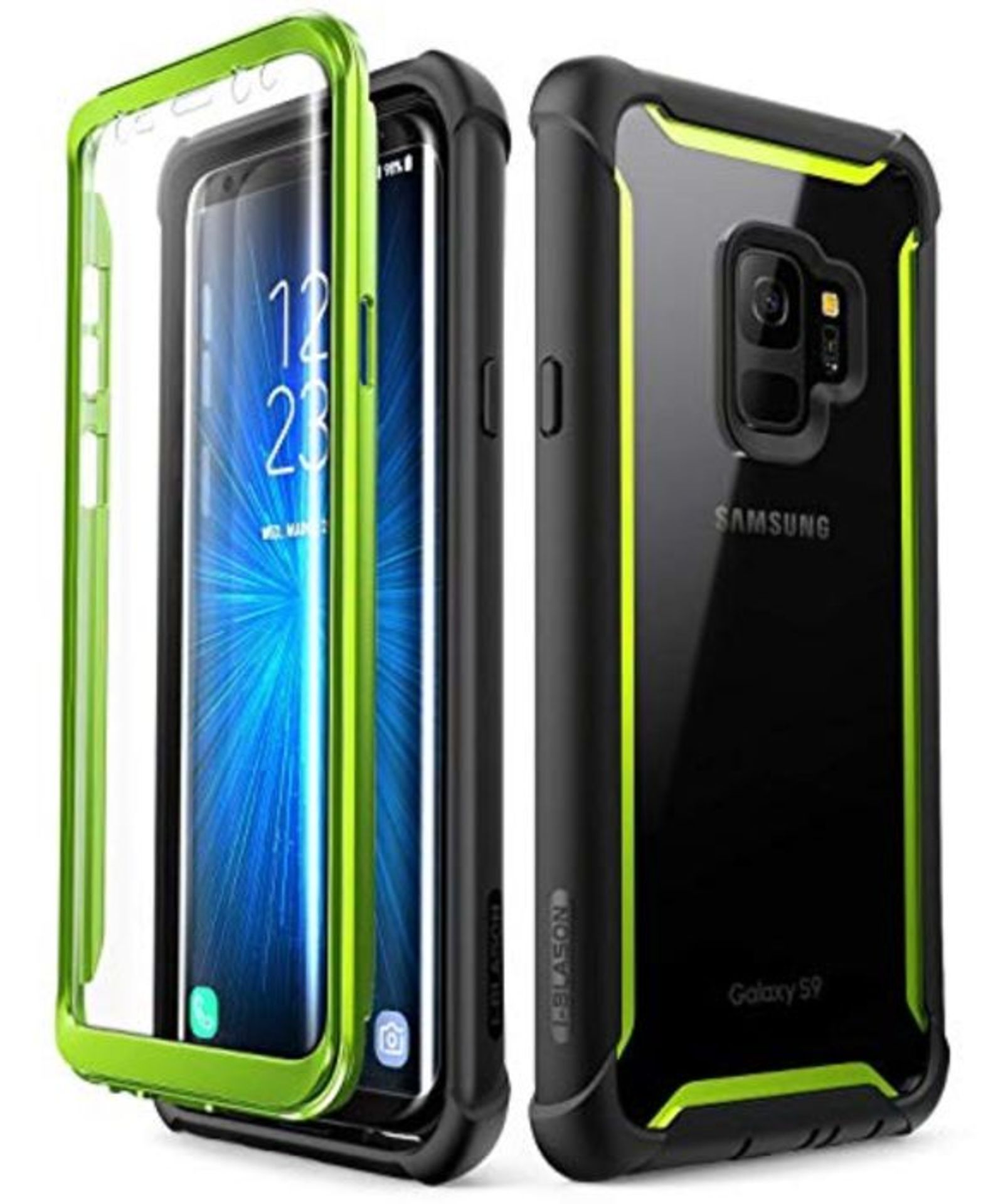 Samsung Galaxy S9 case, i-Blason [Ares] Full-body Rugged Clear Bumper Case with Built-