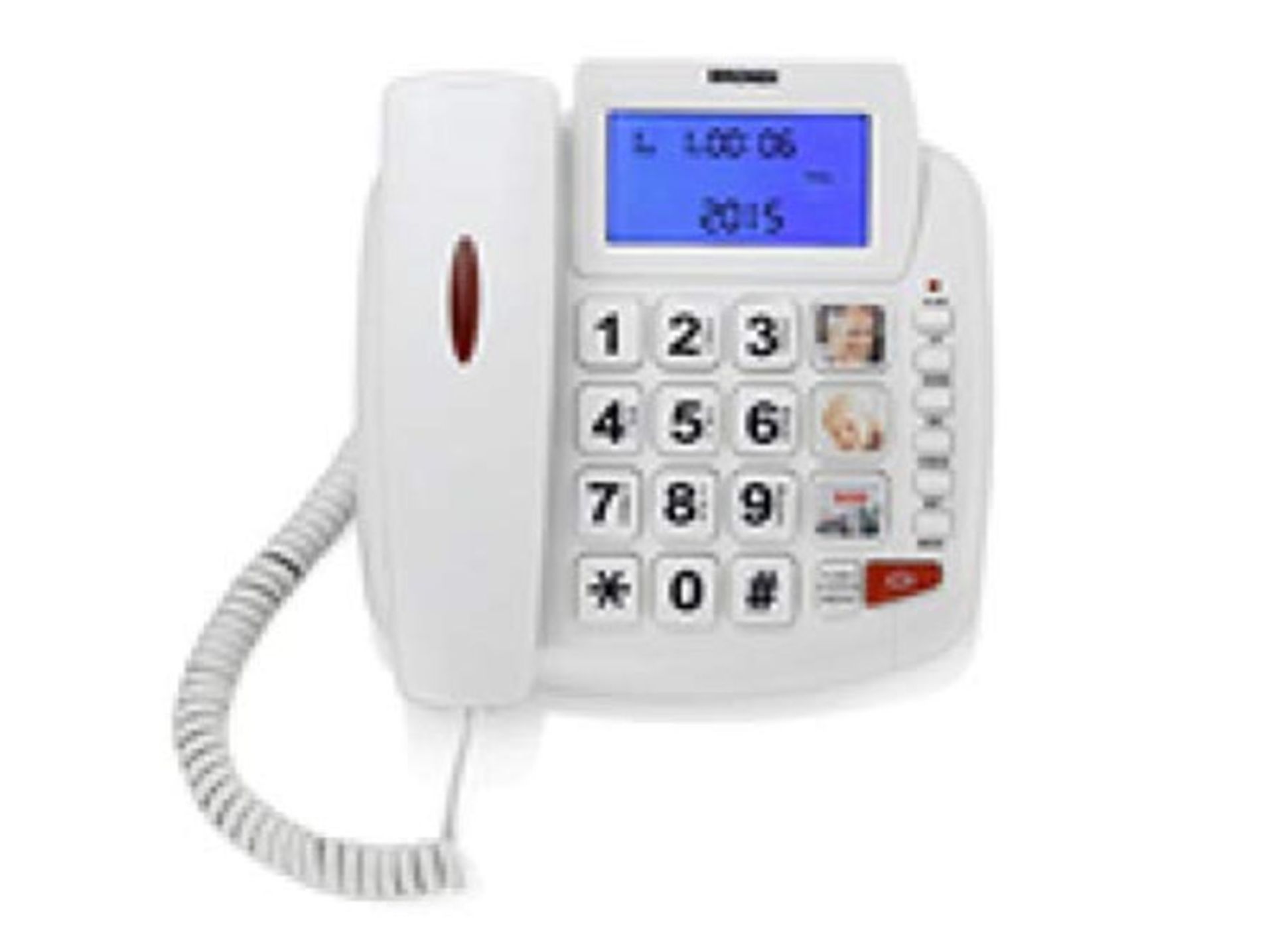 Brondi Bravo 90 LCD Telefono Fisso con tasti grandi, Bianco