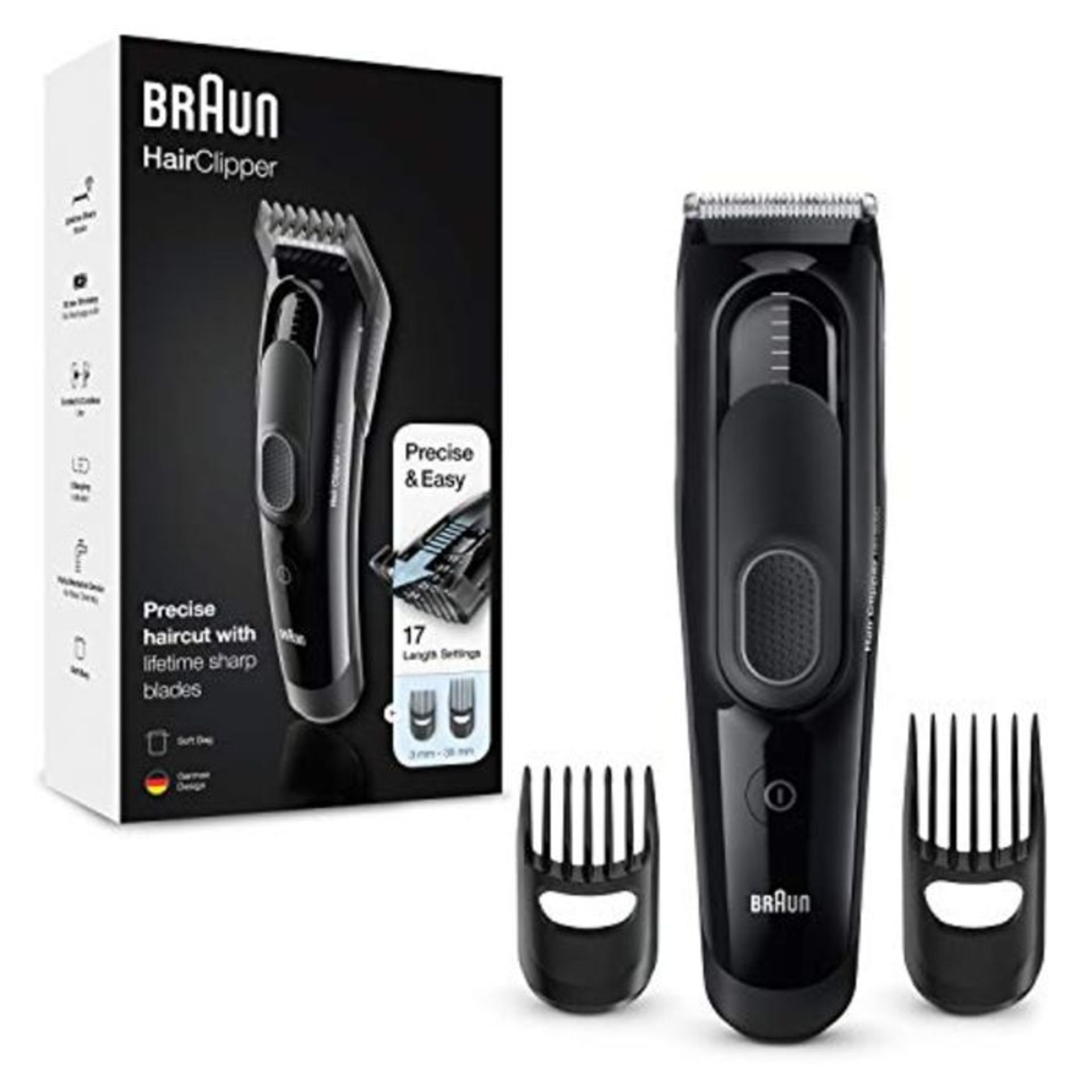 Braun HC5050 Hair Clipper Razor Electric Beard, with 17 Length Settings