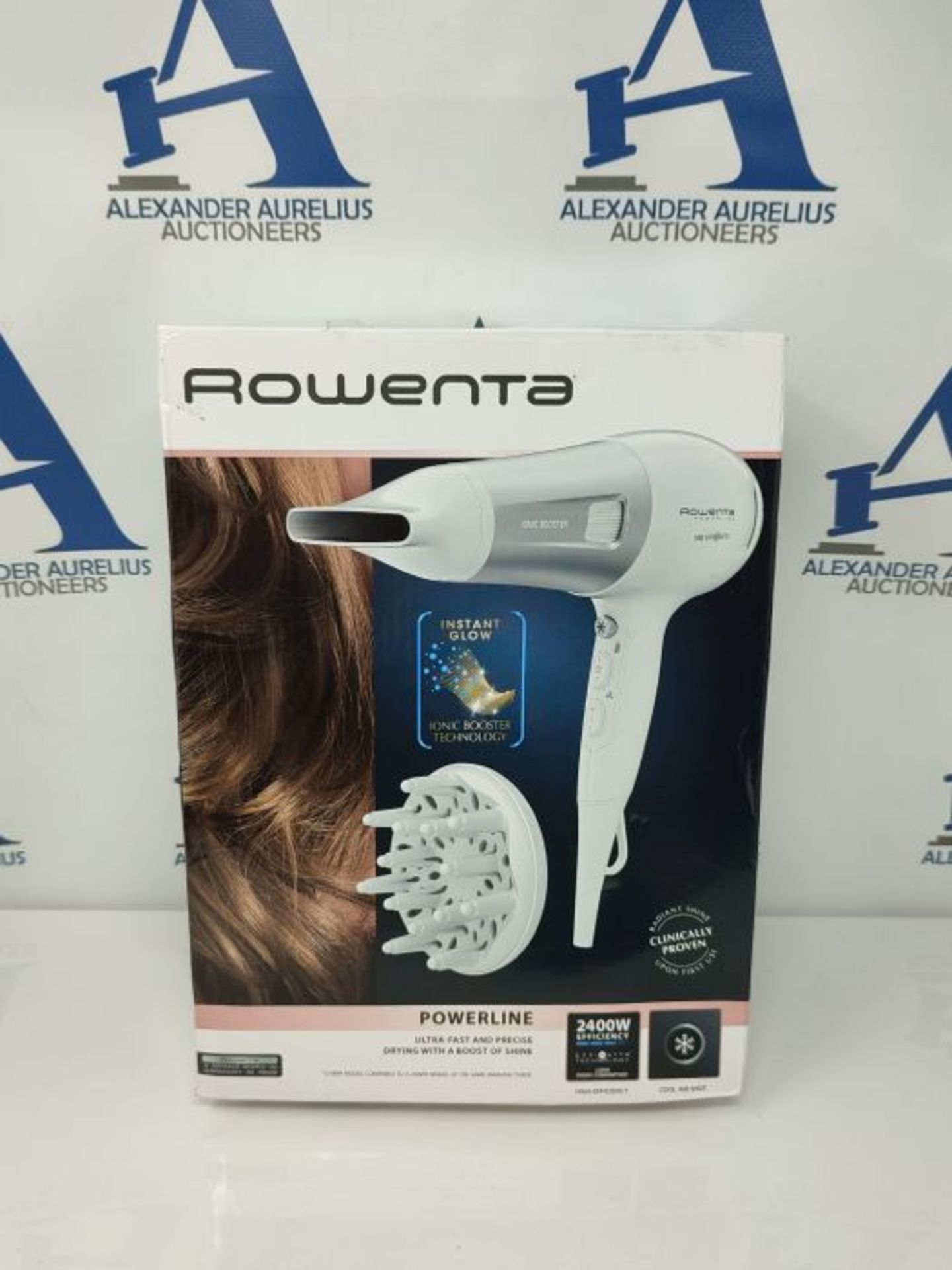 Rowenta Powerline Hair Dryer Ion Function Static Reduction Diffuser 6 Speed/Temperatur - Image 2 of 3