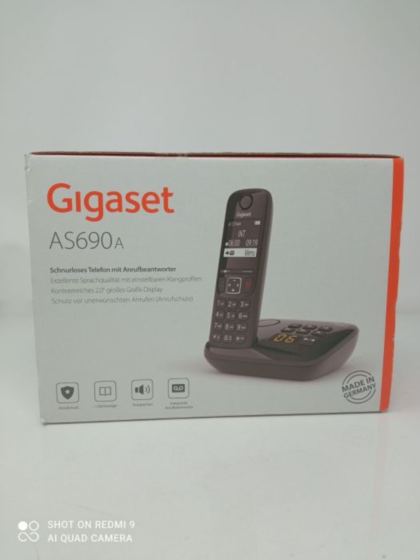 Gigaset AS690A - Schnurloses Telefon mit Anrufbeantworter - groÃxes, kontrastreiches - Image 2 of 3