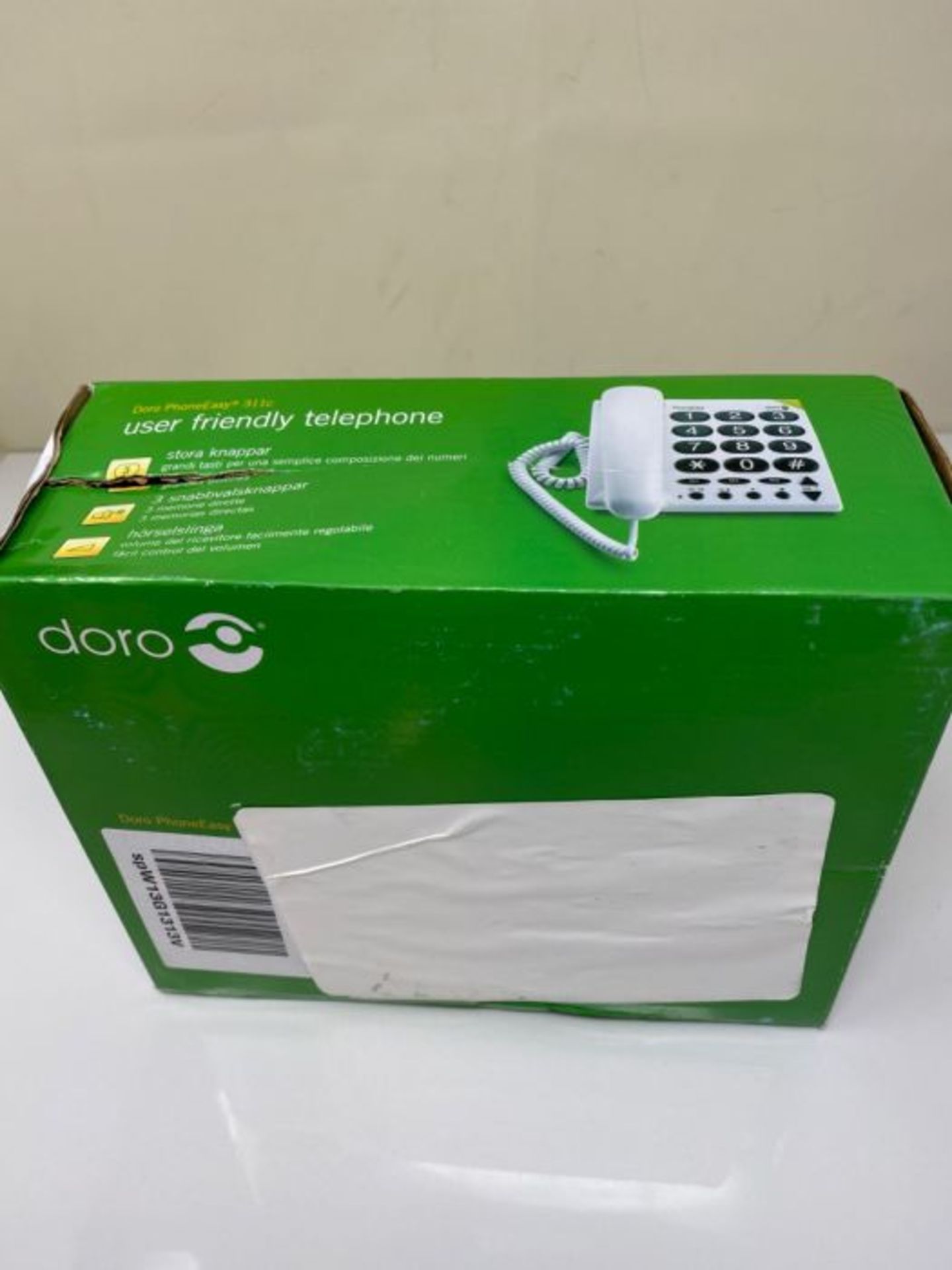 Doro PhoneEasy 311c Big Button Corded Telephone for Seniors (White) - Image 2 of 3