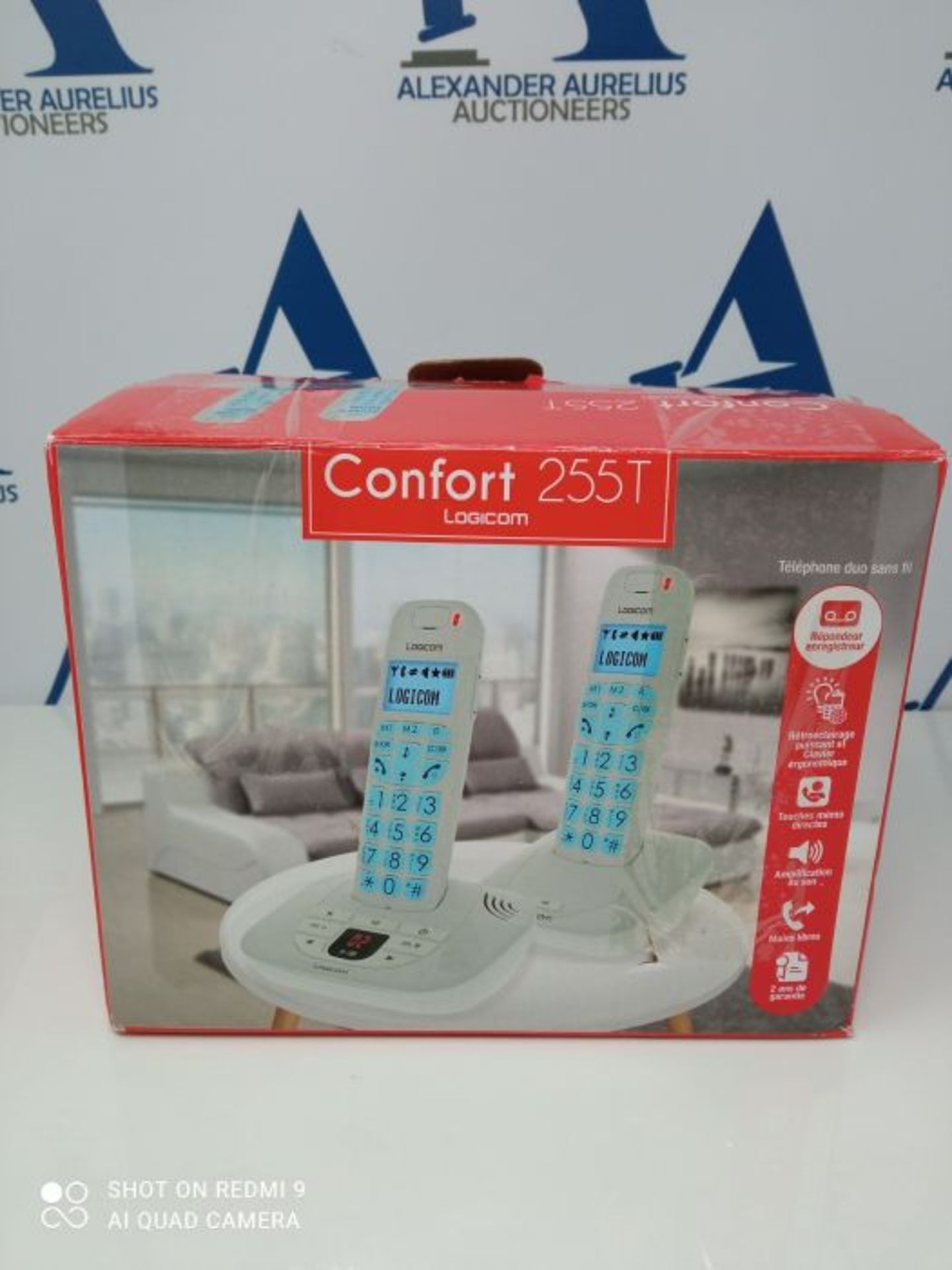 Logicom Confort 255T Double Téléphones Sans fil avec Répondeur Blanc