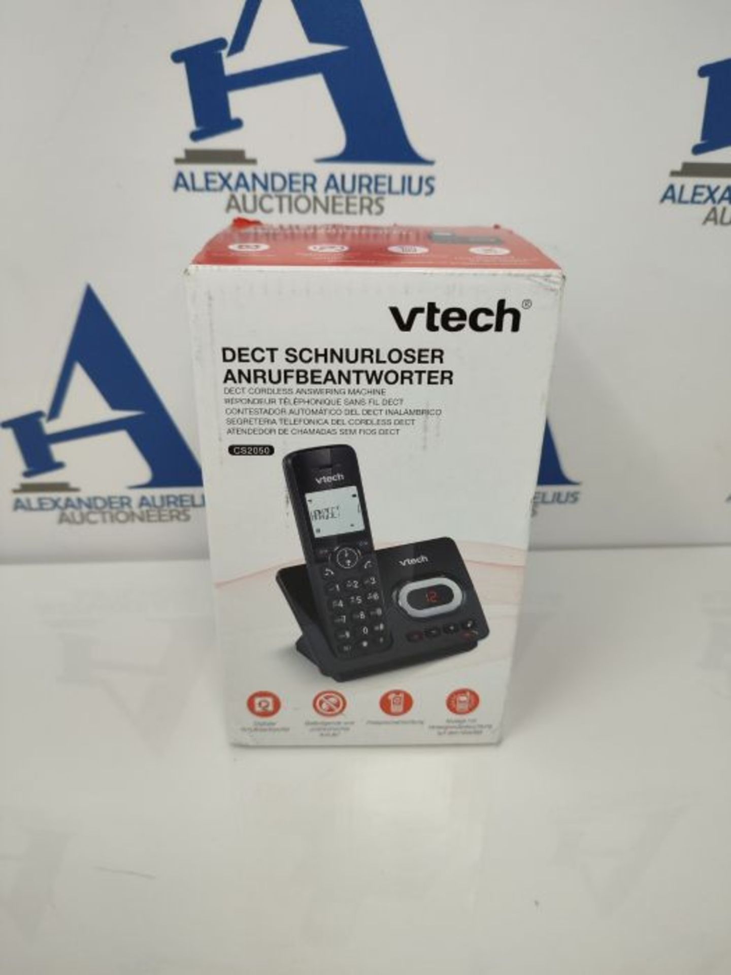 VTech CS2050 schnurloses Telefon mit Anrufbeantworter, ECO Modus, Festnetztelefon, sc