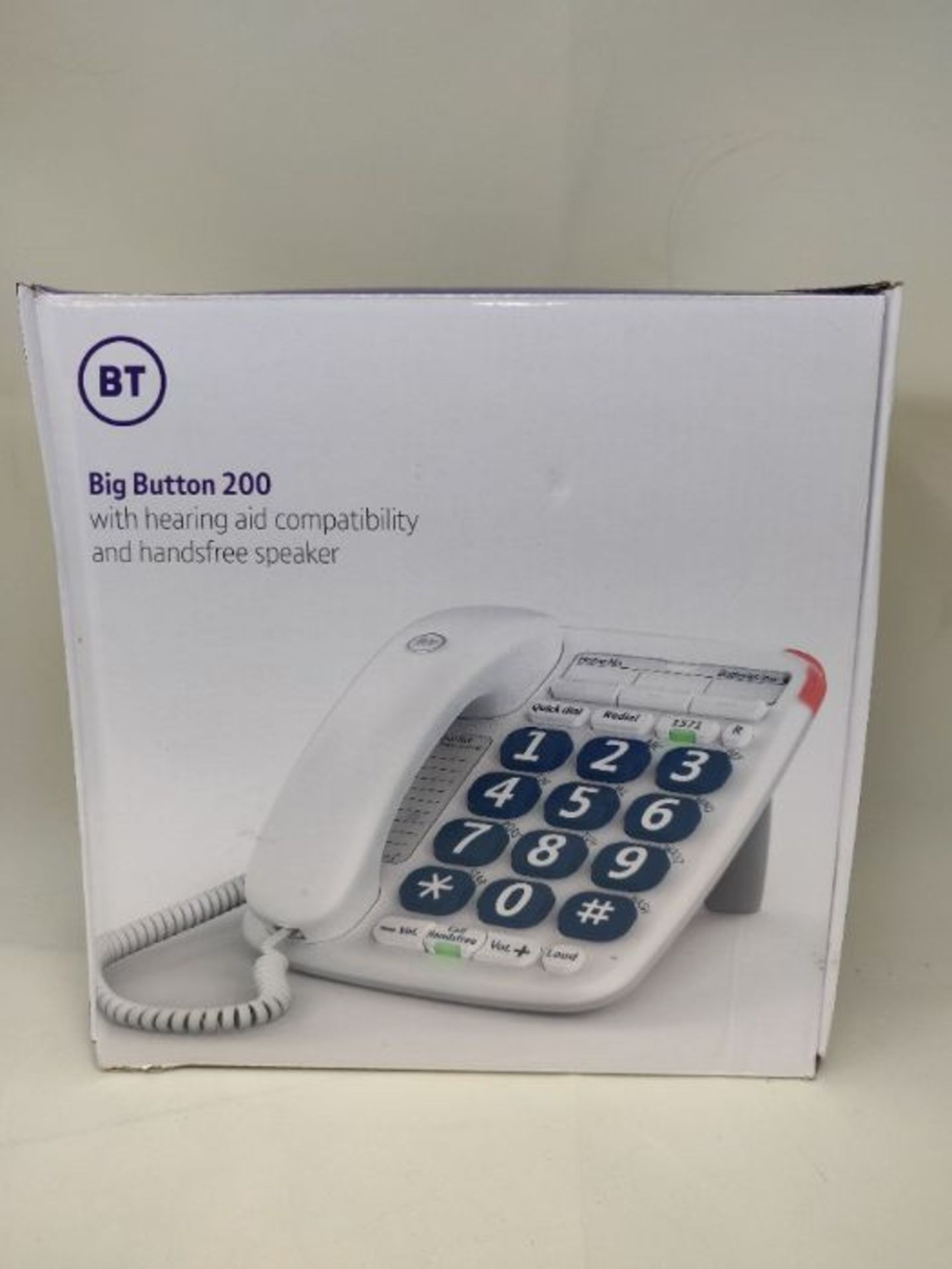 BT Big Button 200 Corded Telephone, White - Image 2 of 3