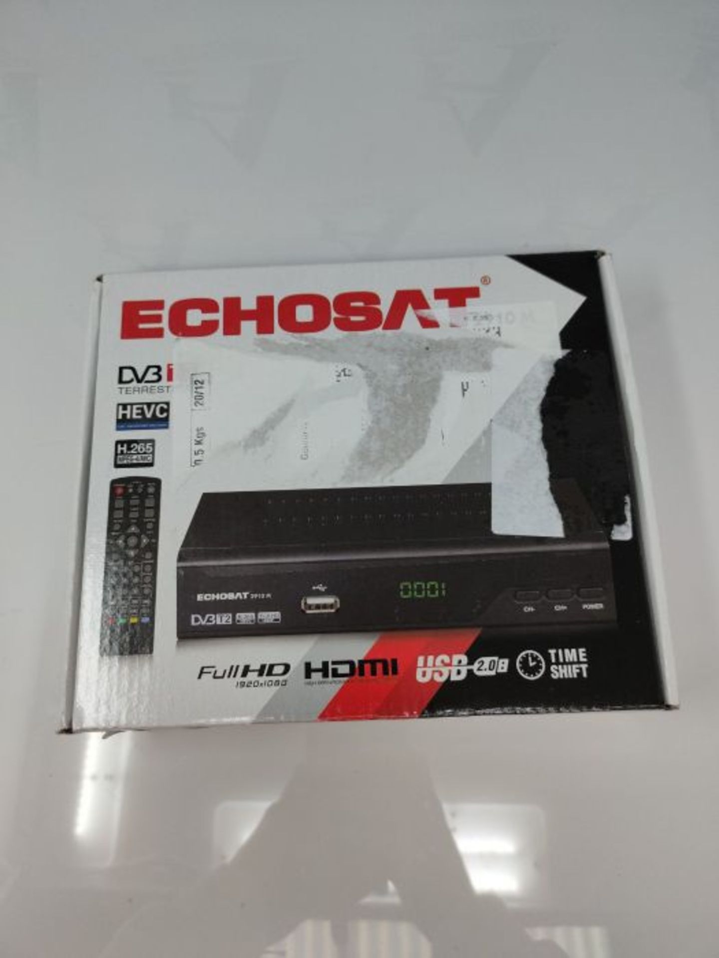 Echosat 2910 DVBT2 receiver full HD 1080P 4K for TV (HEVC/H.265 HDMI SCART, USB 2.0, D - Image 2 of 3