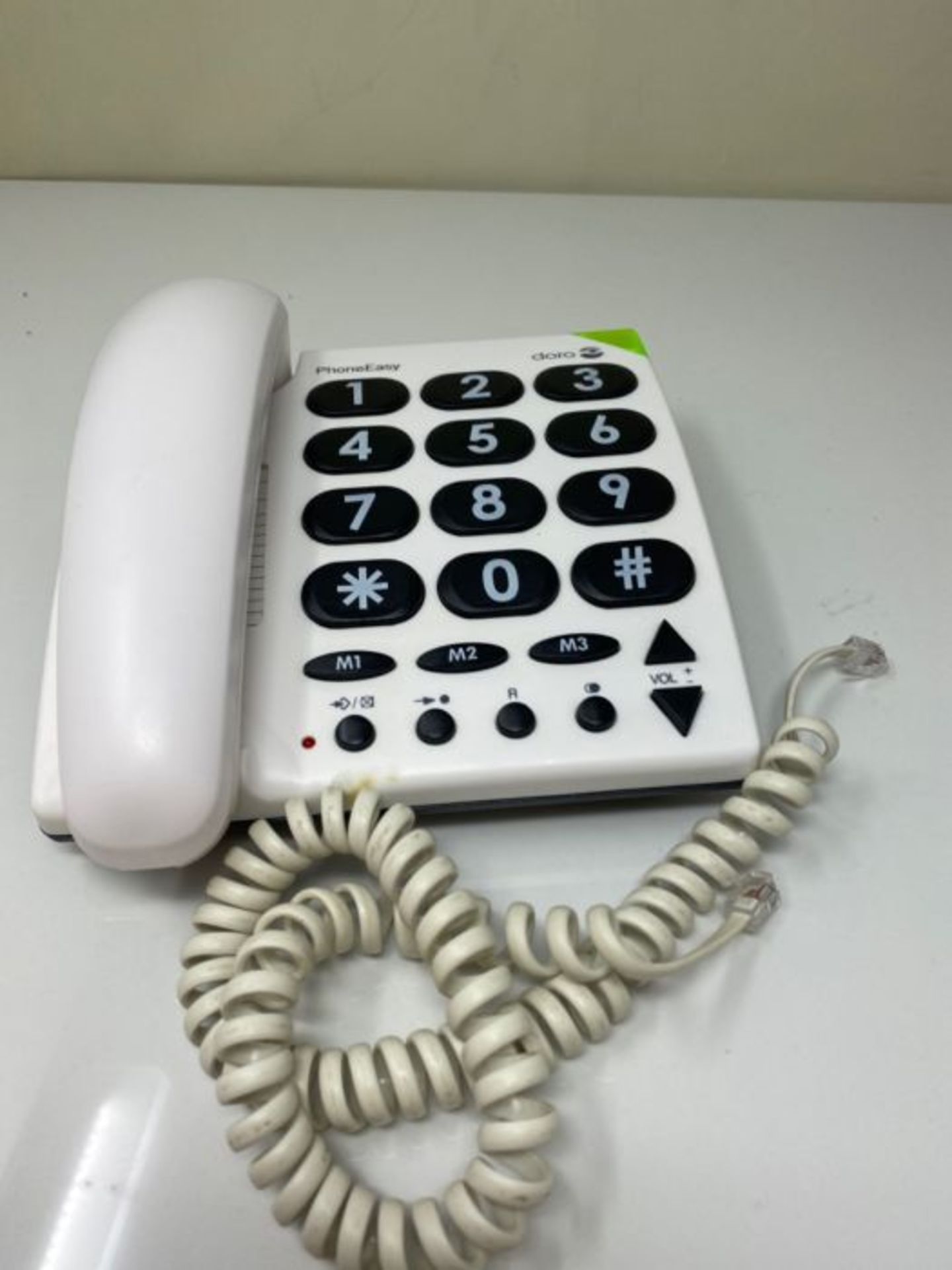 Doro PhoneEasy 311c Big Button Corded Telephone for Seniors (White) - Image 3 of 3