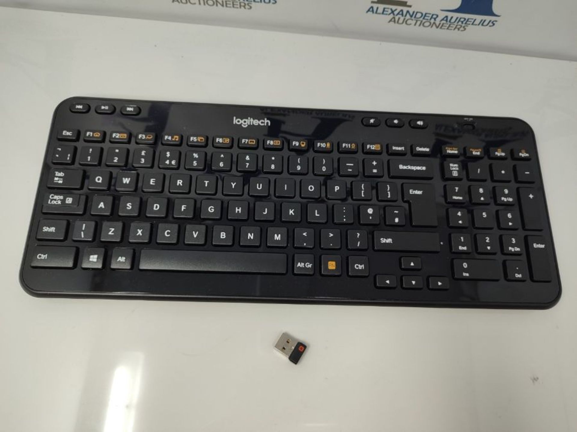 Logitech K360 Compact Wireless Keyboard for Windows, 2.4GHz Wireless, USB Unifying Rec - Image 3 of 3