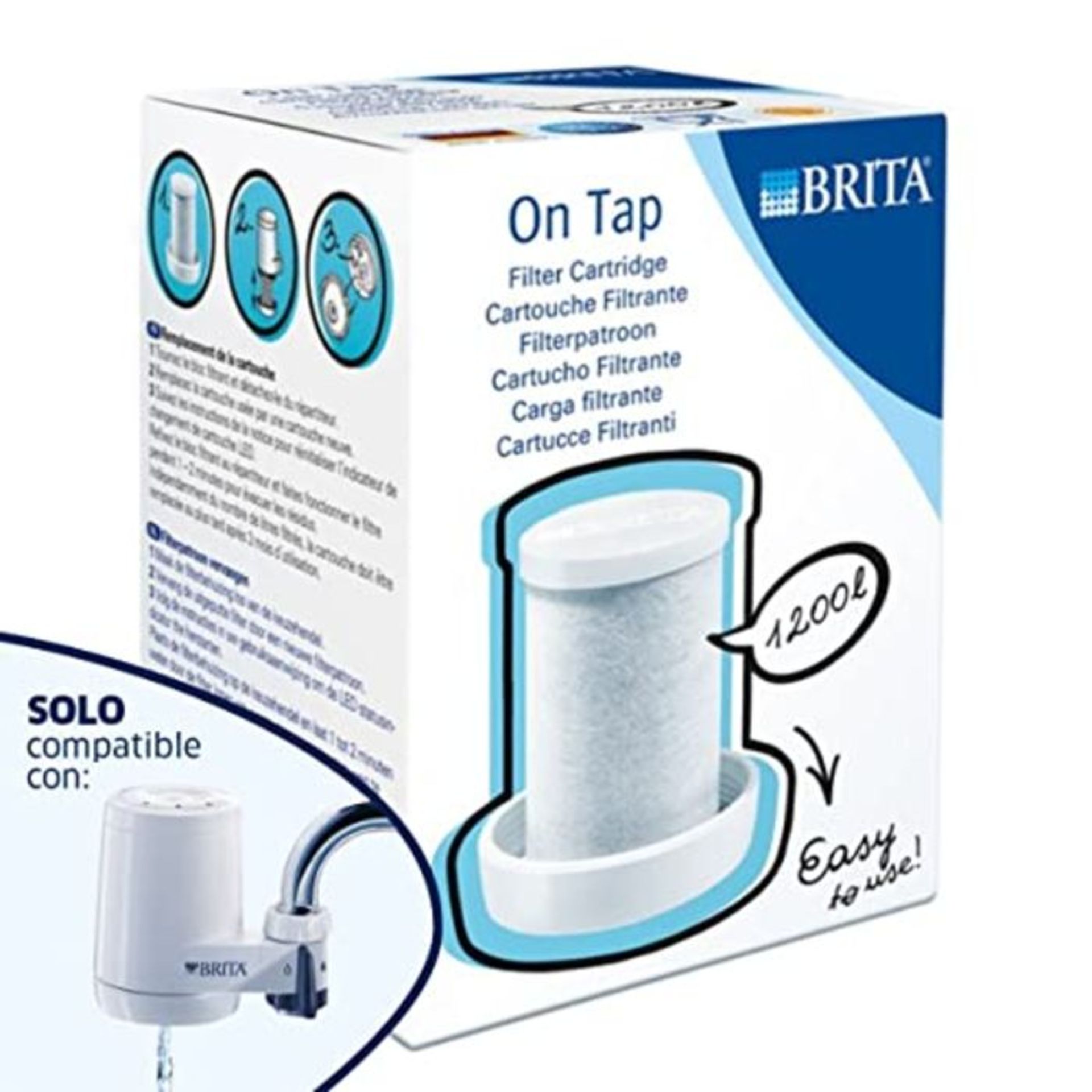 BRITA On Tap - Tap Water Filter with 3-month refills for filtered water - 1 cartridge
