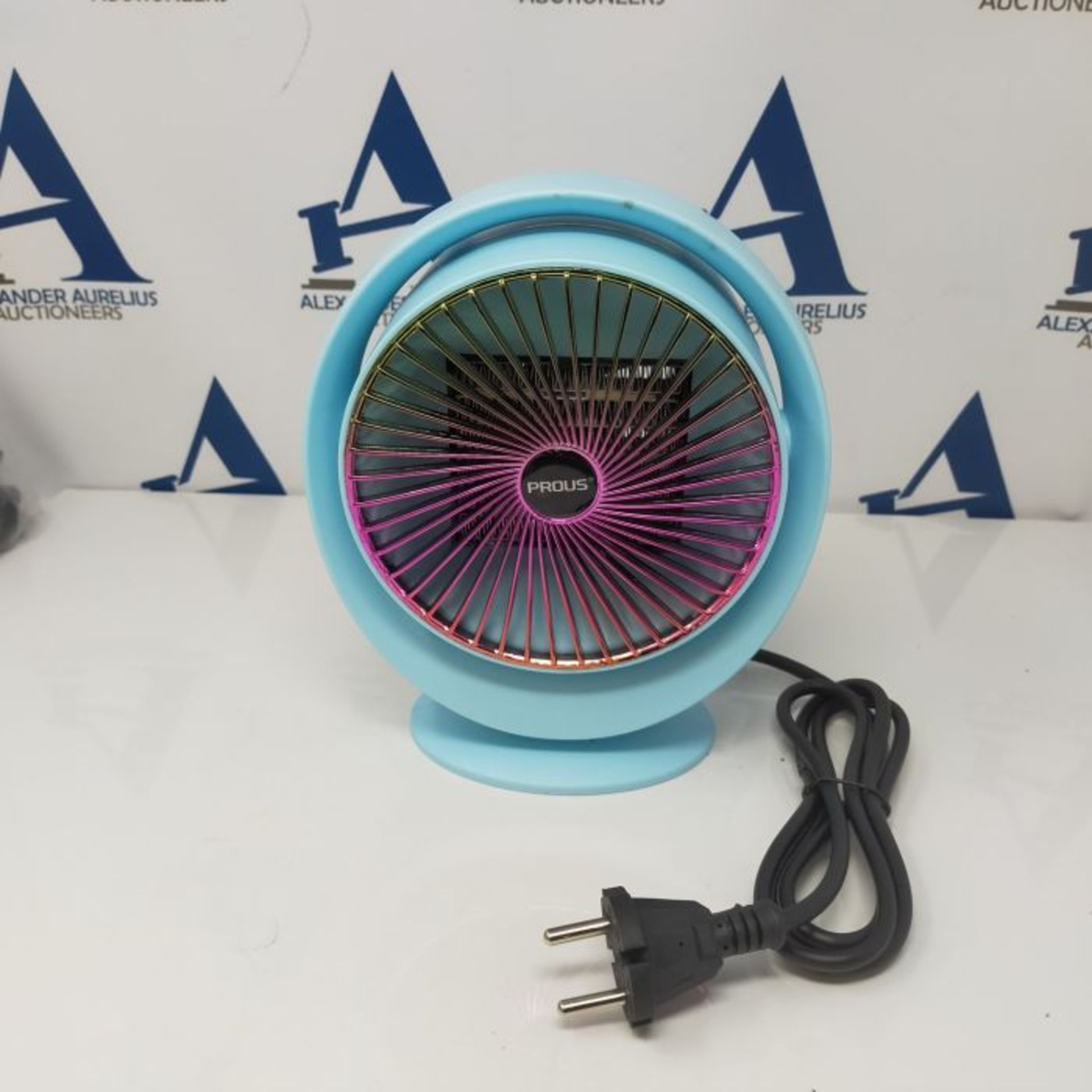 Fan Heater, 800W Electric Heater with 2 Heat settings, Overheat Tip-Over Protection, A - Image 2 of 2