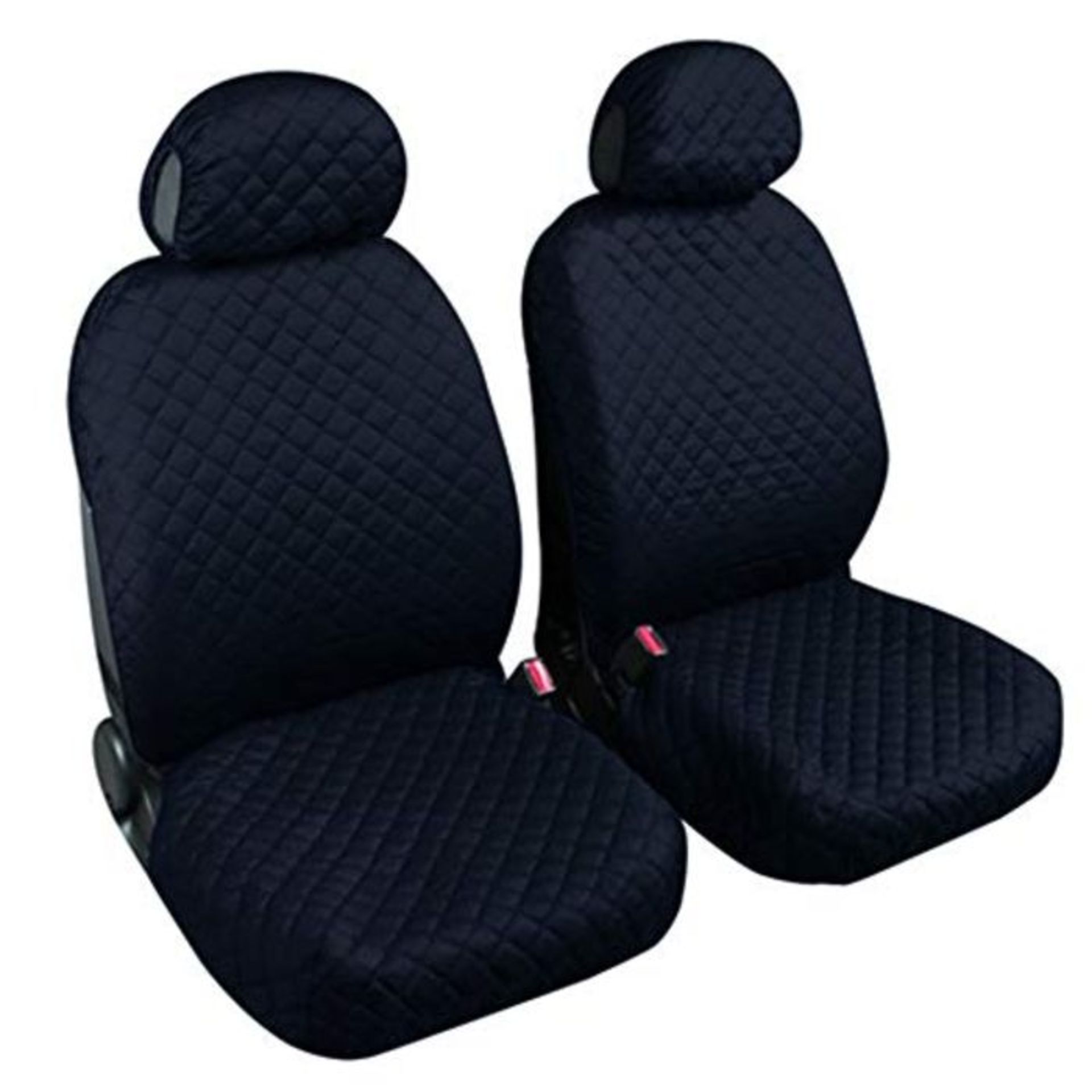 Lupex Shop Ketty_B Seat Covers Pair Front, Quilted Dark Blue, Universal, Set of 2