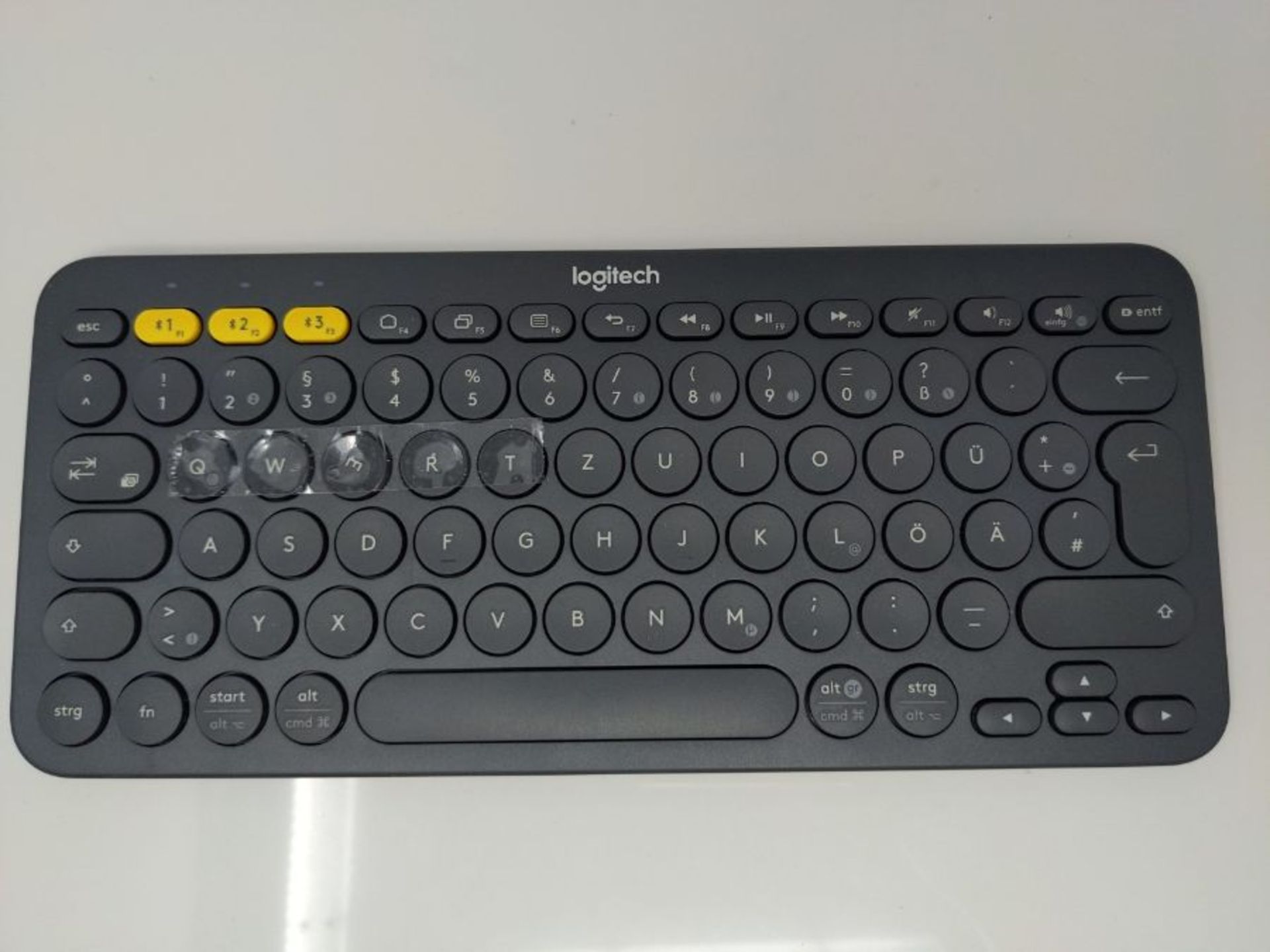 Logitech K380 Wireless Multi-Device Keyboard, QWERTZ German Layout - Black - Image 3 of 3