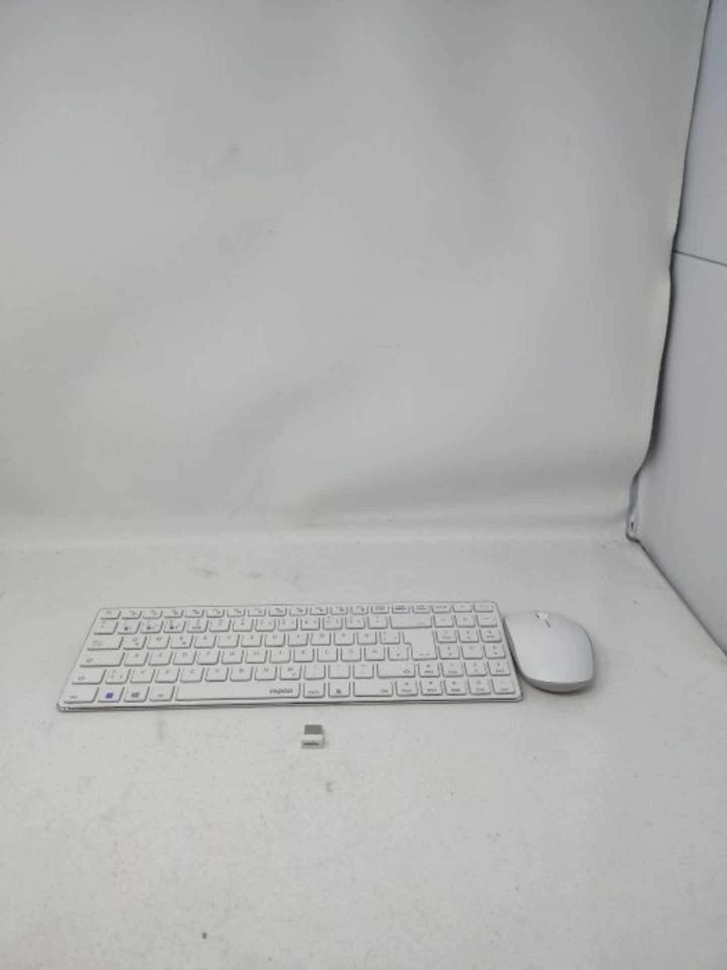 Rapoo 9300M Wireless Keyboard Mouse Set, Bluetooth and Wireless (2.4 GHz) via USB, Fla - Image 2 of 2