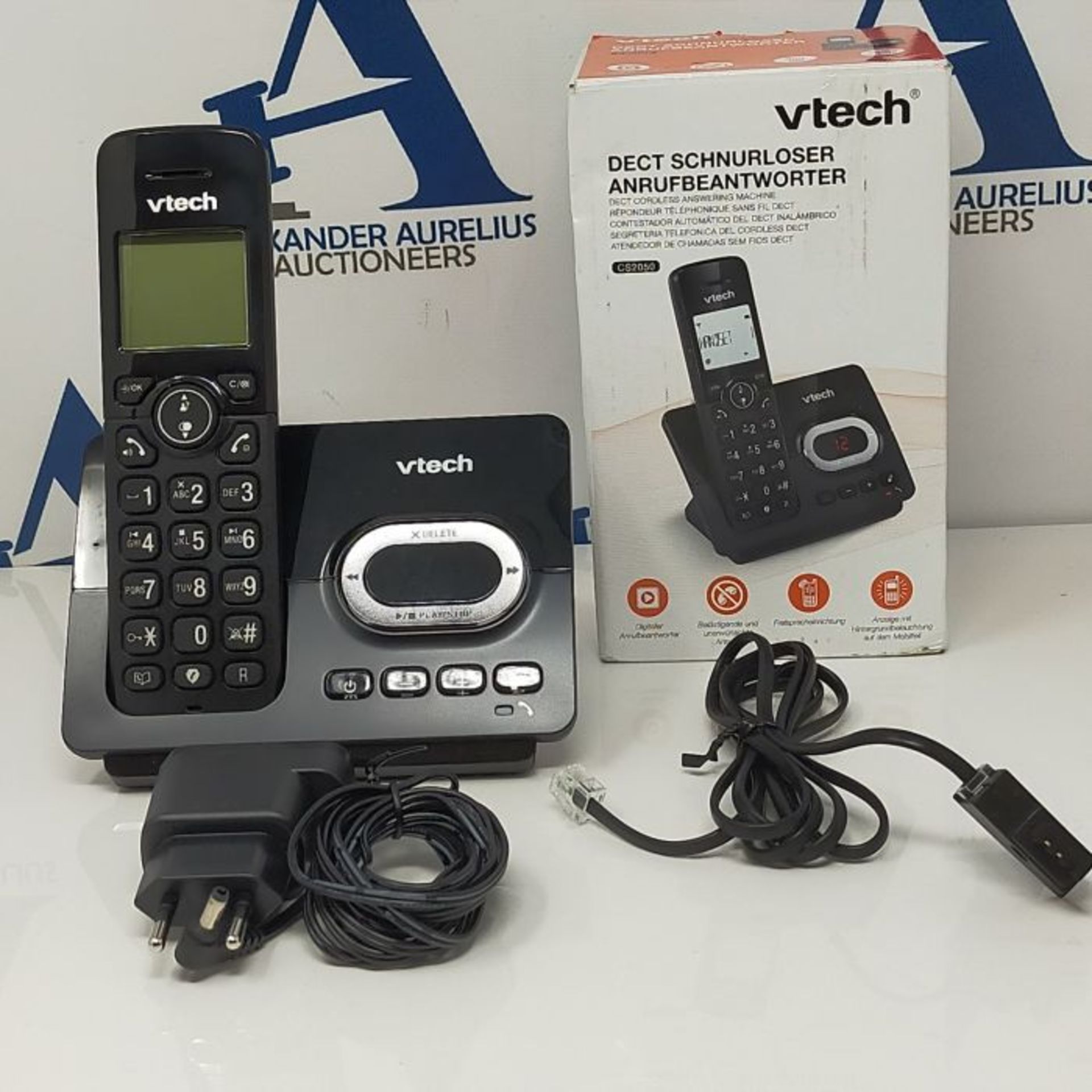 VTech CS2050 schnurloses Telefon mit Anrufbeantworter, ECO+ Modus, Festnetztelefon, sc