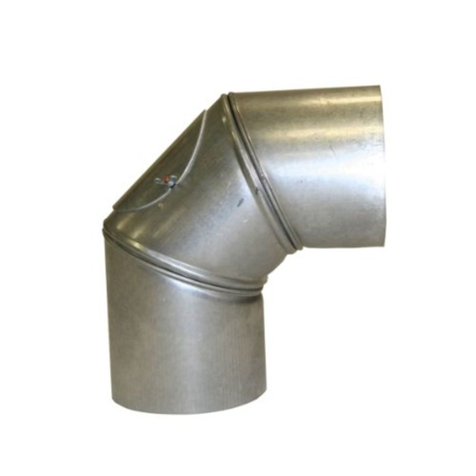 Kamino-Flam 90° Elbow Pipe with Door Ø 110mm, Hot-dip Aluminised (FAL) Steel Stove P