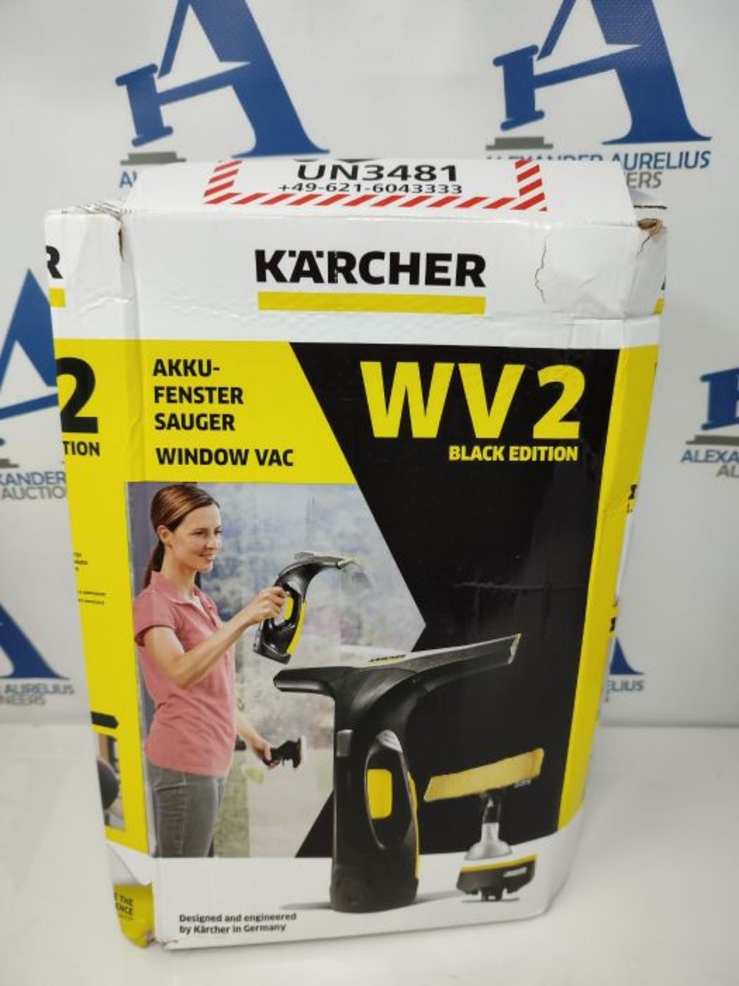 RRP £53.00 Kärcher battery window vacuum WV 2 Premium Black Edition (battery life: 35 min, 2 suc - Image 2 of 3