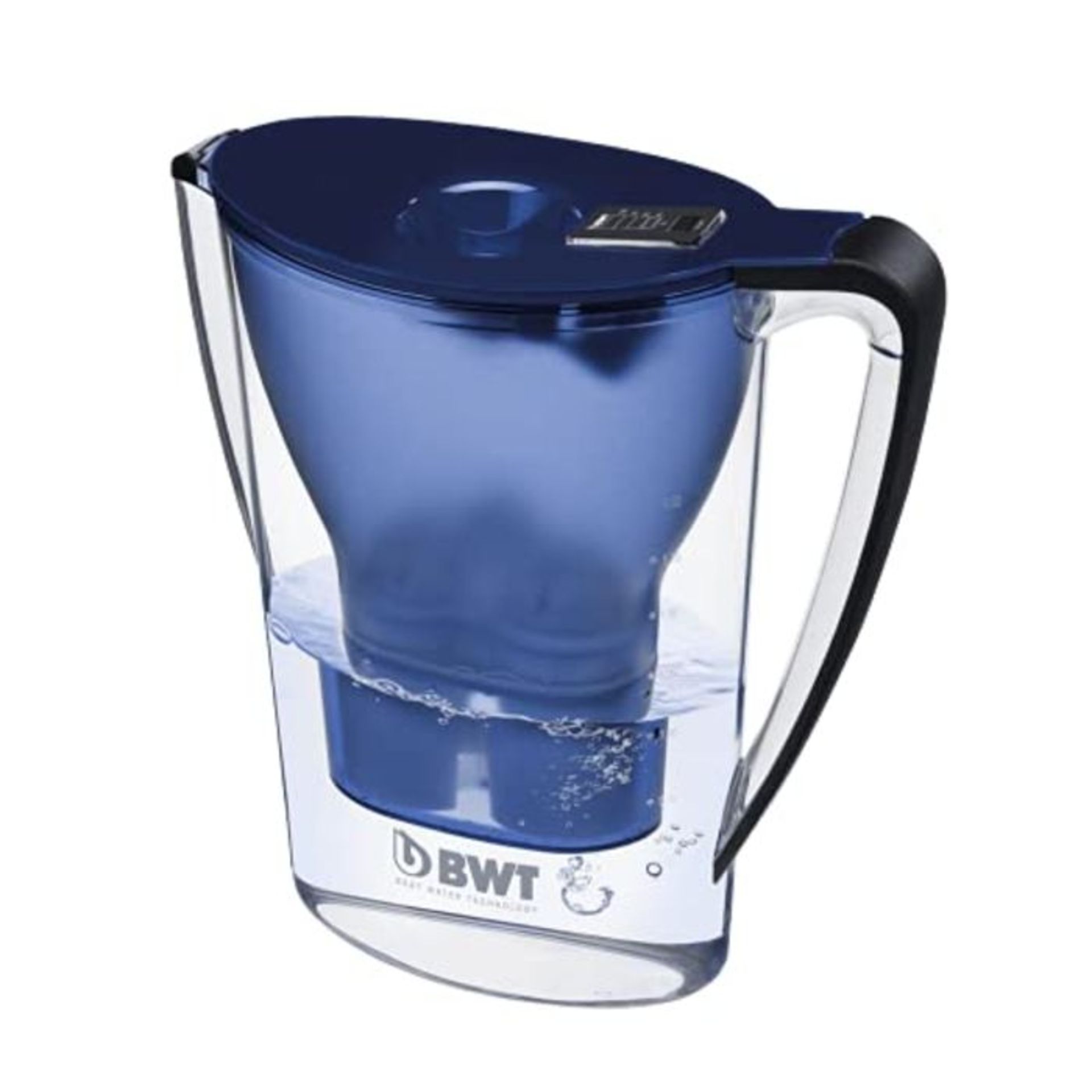 BWT - 815073 - Tischwasserfilter PENGUIN - 2,7 l, dunkelblau - Wasserfilterkanne mit 1