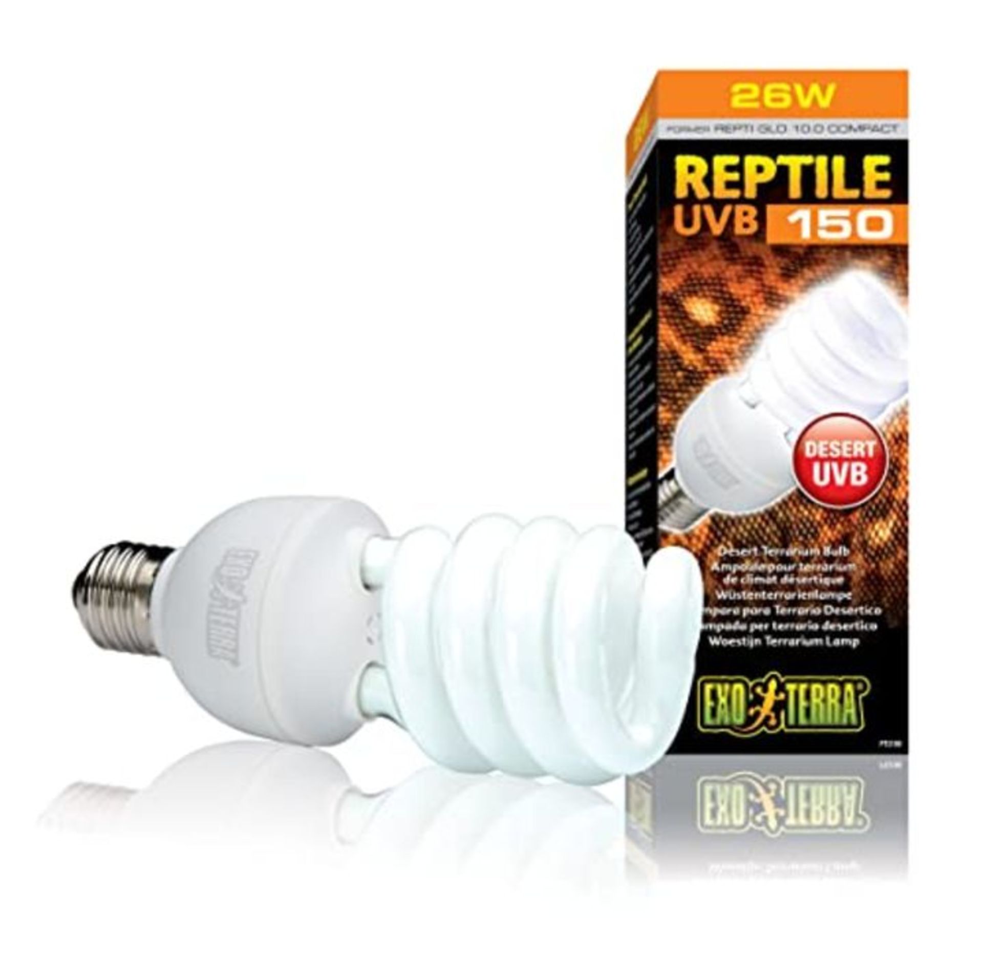 Exo Terra Reptile UVB 150 PT2189, Lampada per Terrario Desertico, 25 Watt