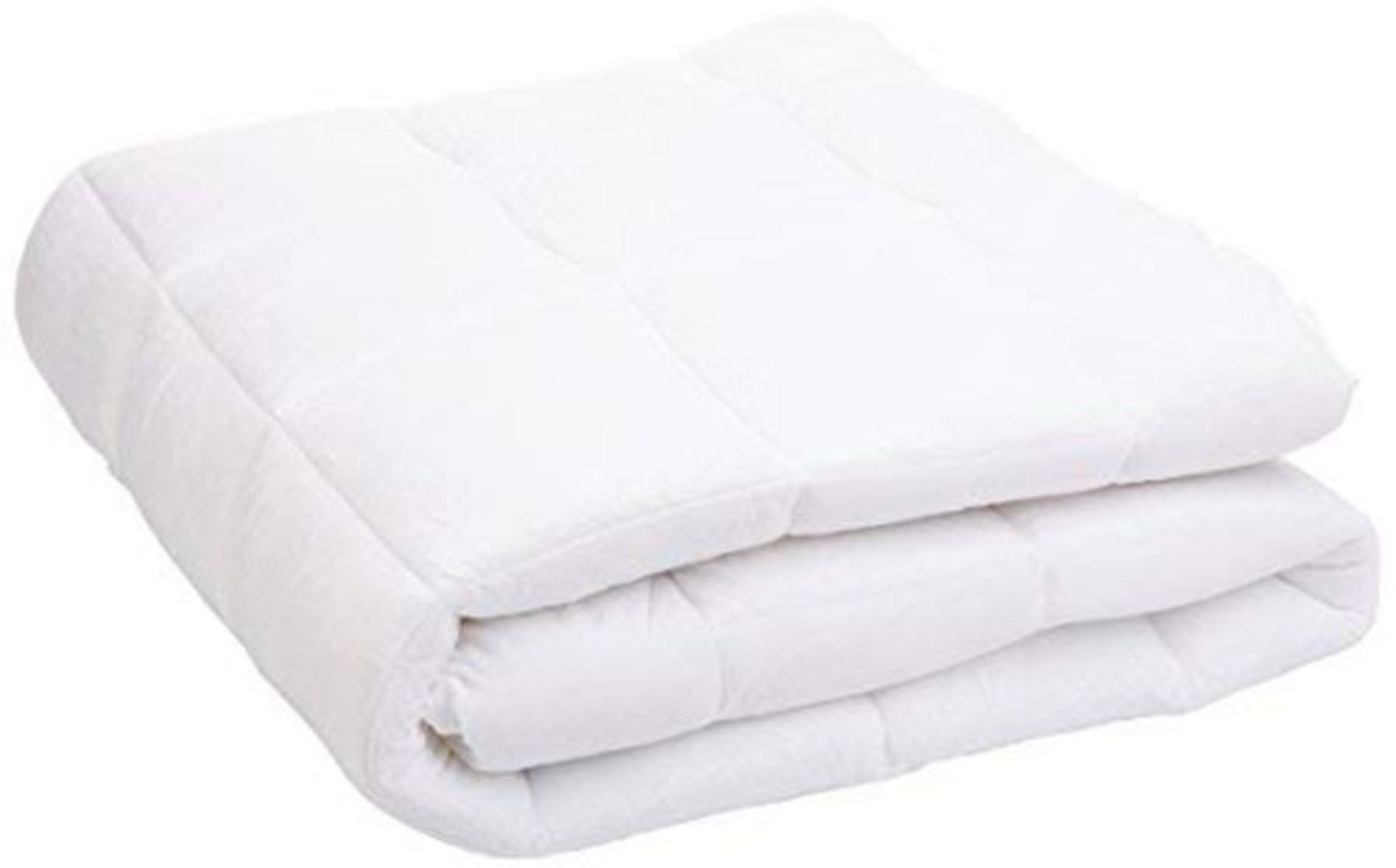 Amazon Basics Mattress Pad, polyester, White, Single (90 x 190 cm)