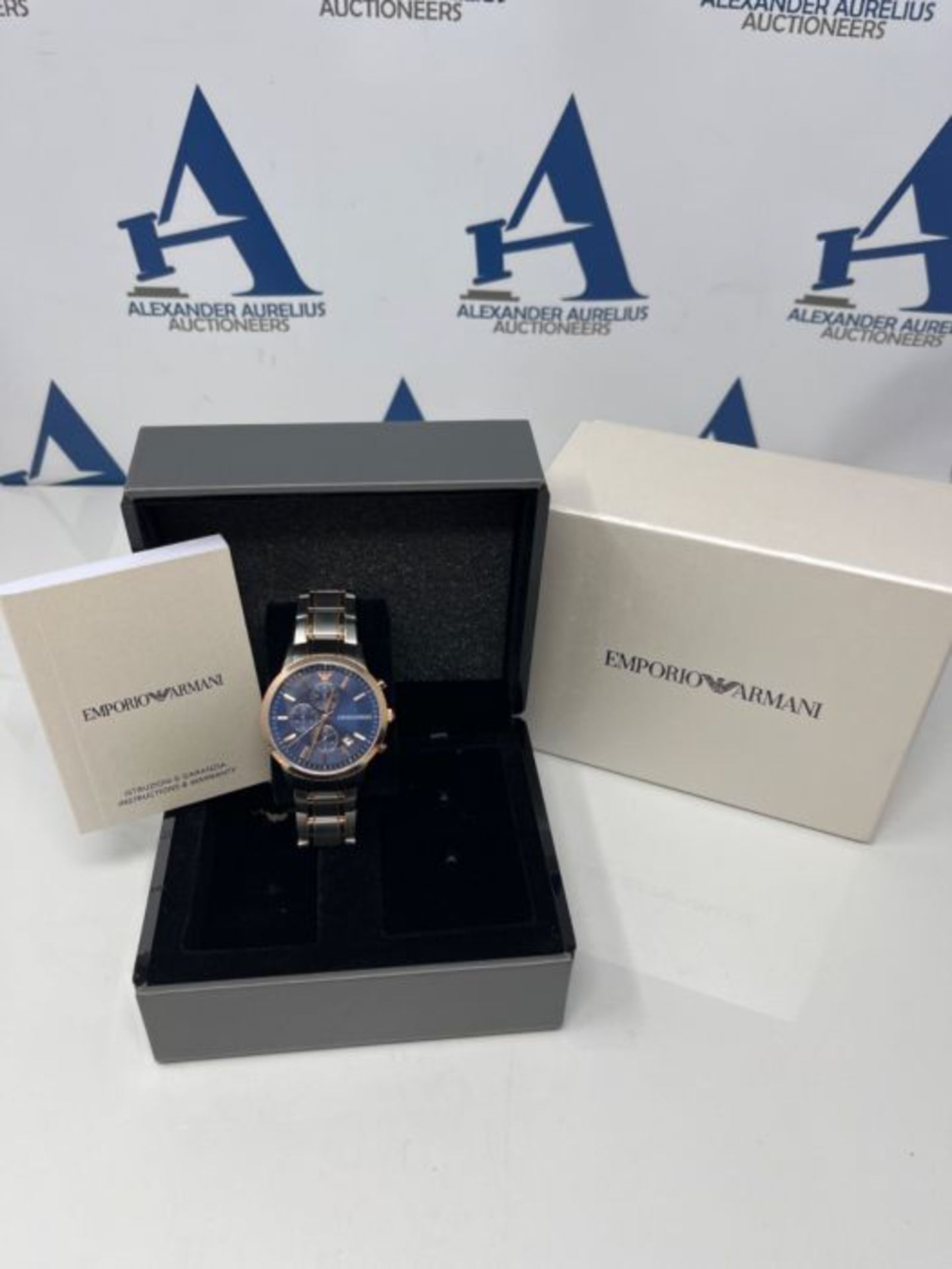 RRP £246.00 Emporio Armani Quartz Watch with Stainless Steel Strap AR80025 - Image 2 of 3