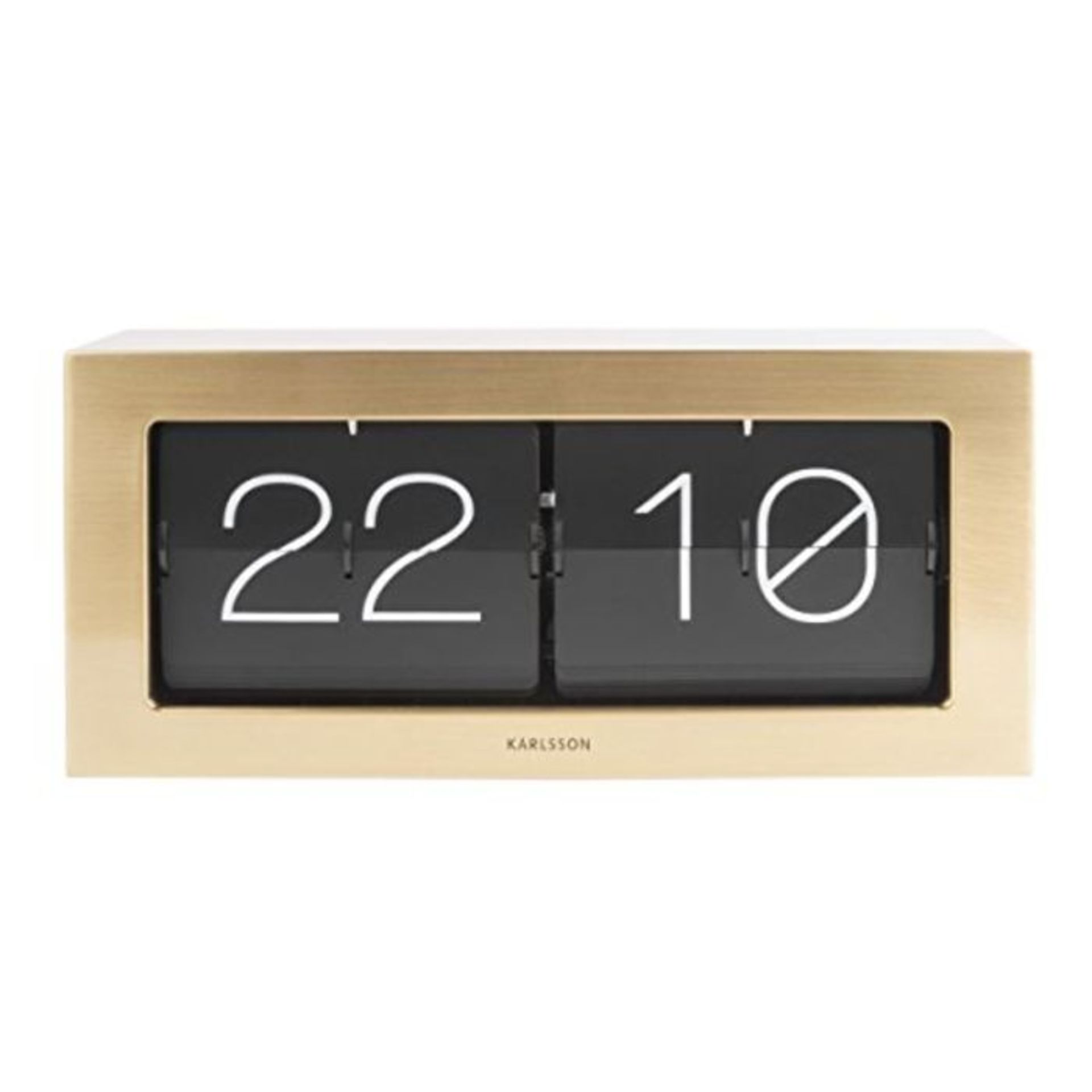 RRP £140.00 Karlsson KA5642GD - Table clock/Wall clock - Steel - Color: Gold - 37 x 17.5 x 9 cm