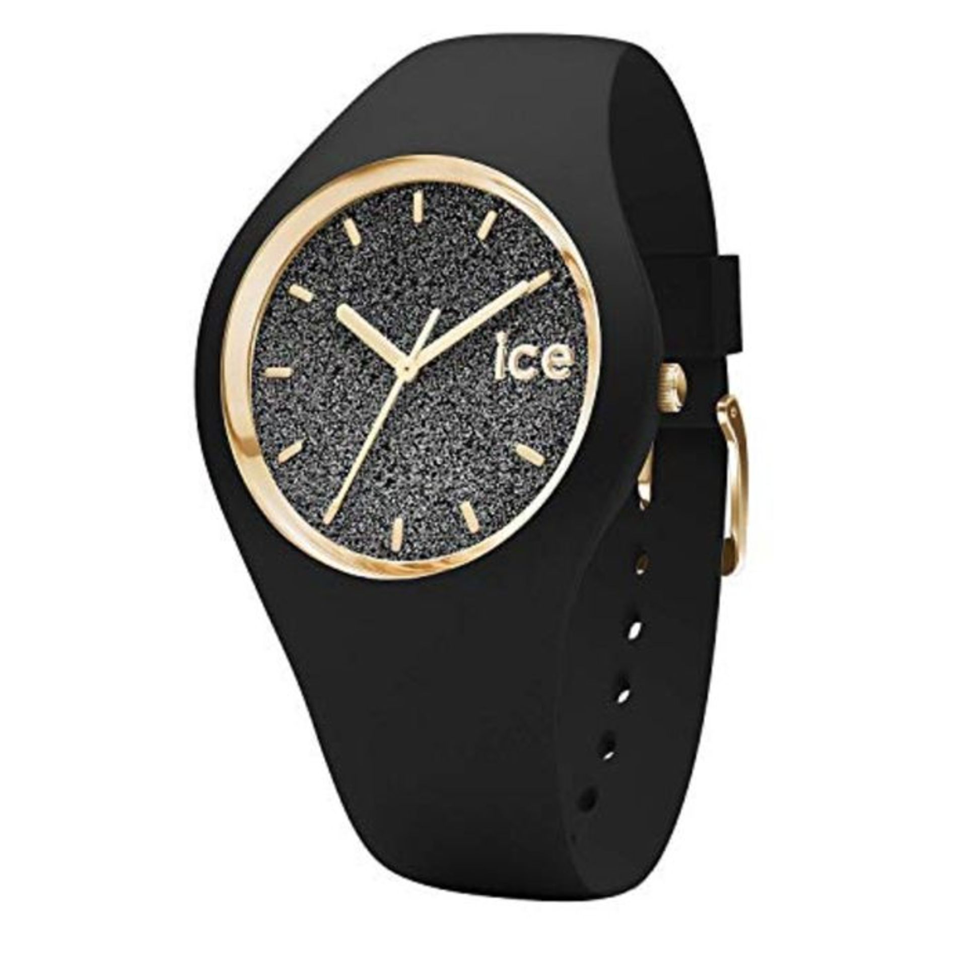 RRP £83.00 Ice-Watch - ICE Glitter Black - Women's Wristwatch with Silicon Strap - 001349 (Small)