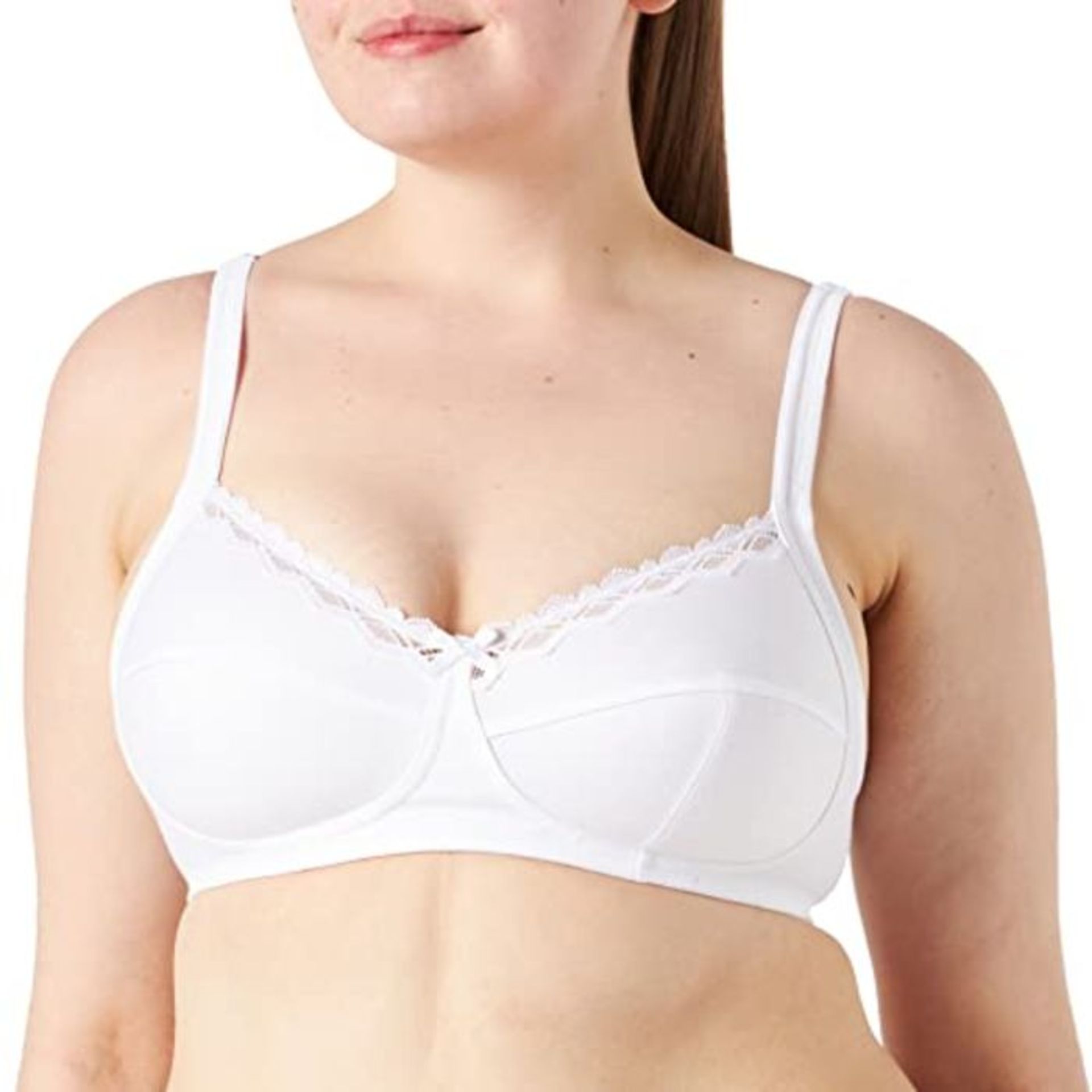 DIM Women's Essentiels Ecodim Everyday Bra, White, 34D (Size: 90D)
